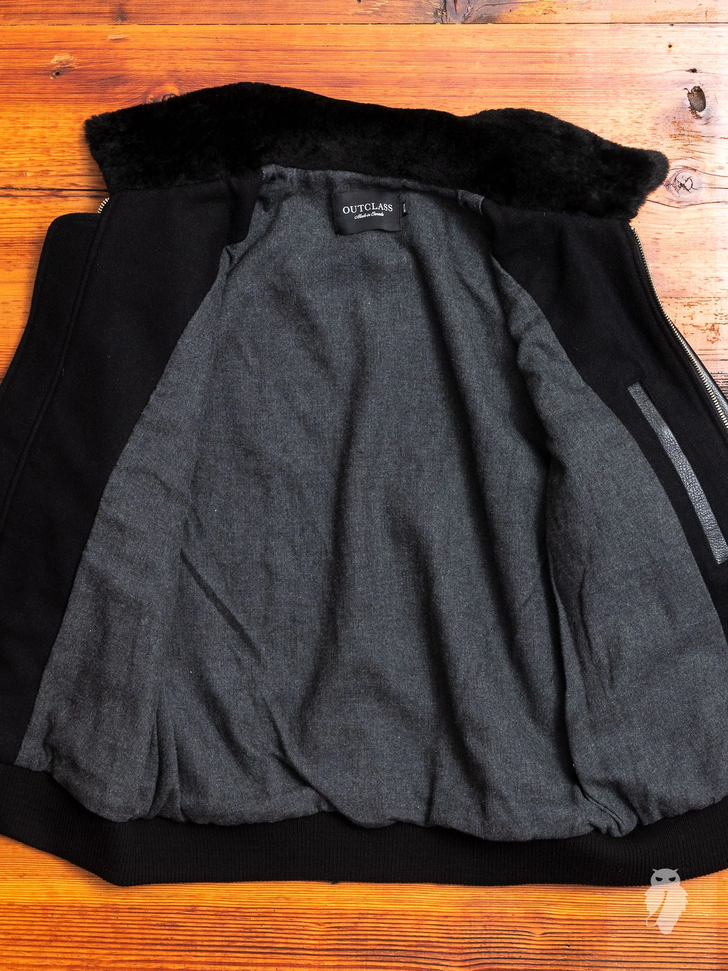 Aviator Jacket in Double Black - Image 9