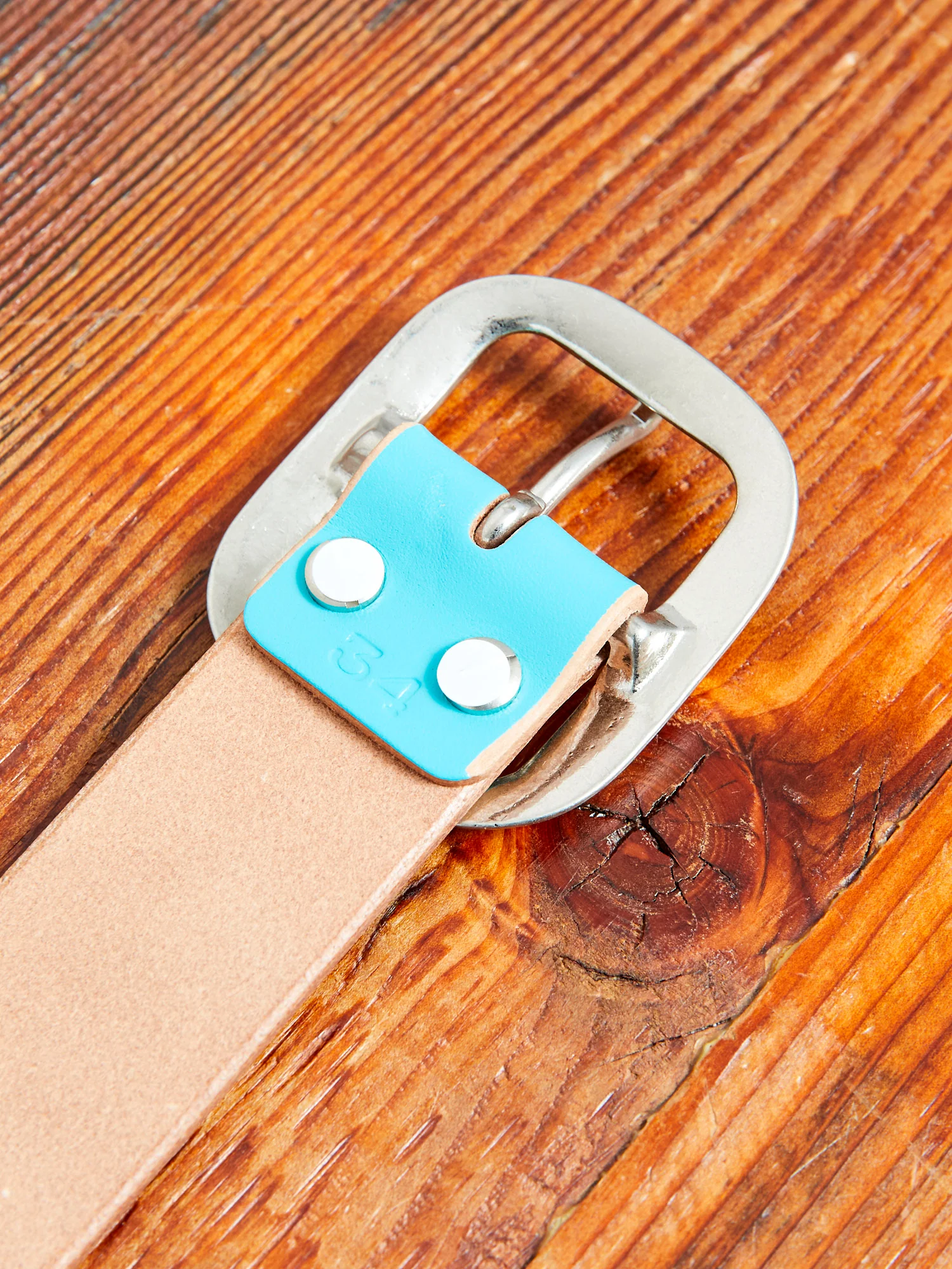 B-87 Leather Belt in Emerald - Image 4