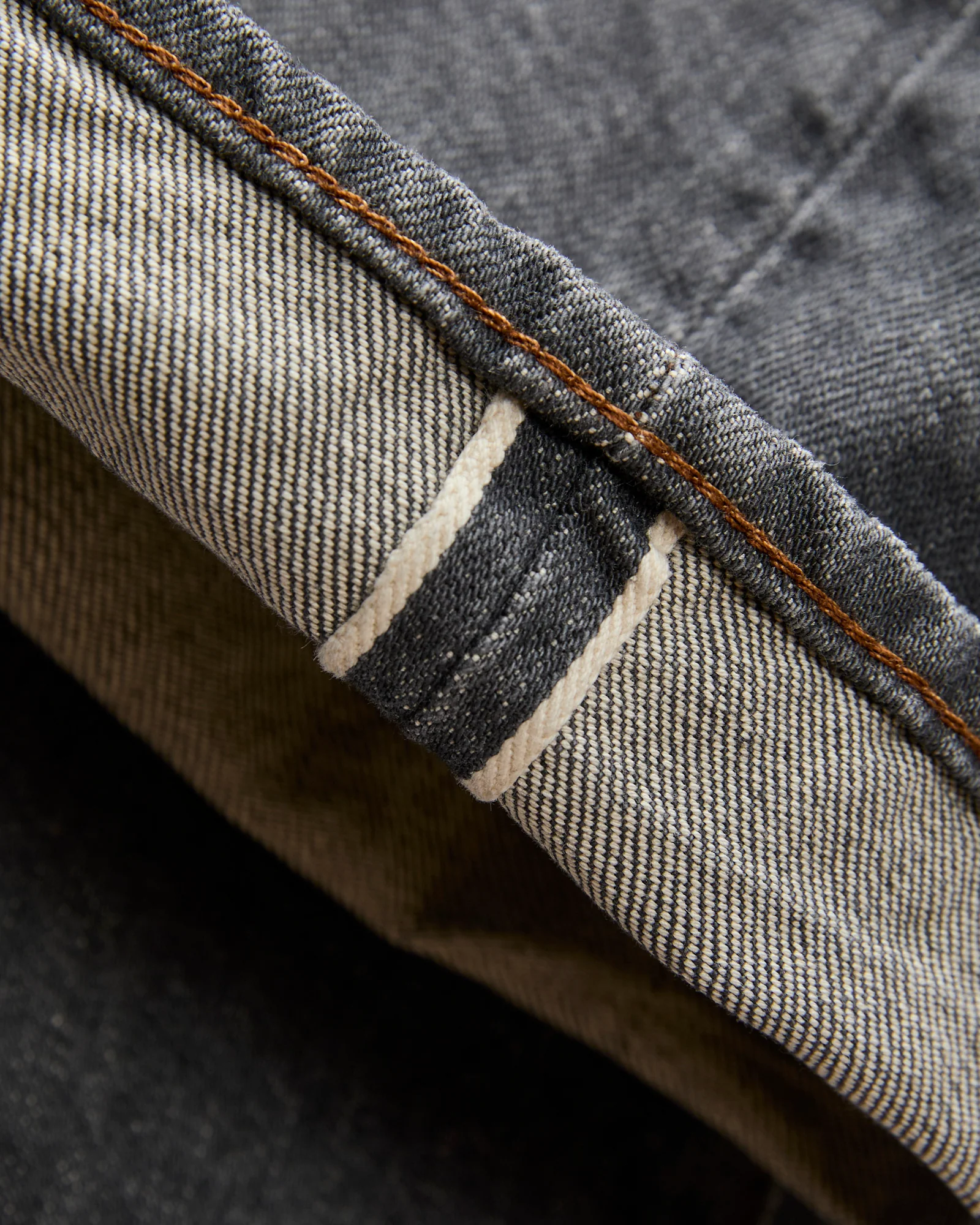 Baggy 5 Pocket Selvedge Denim Pants in Medium Grey - Image 7