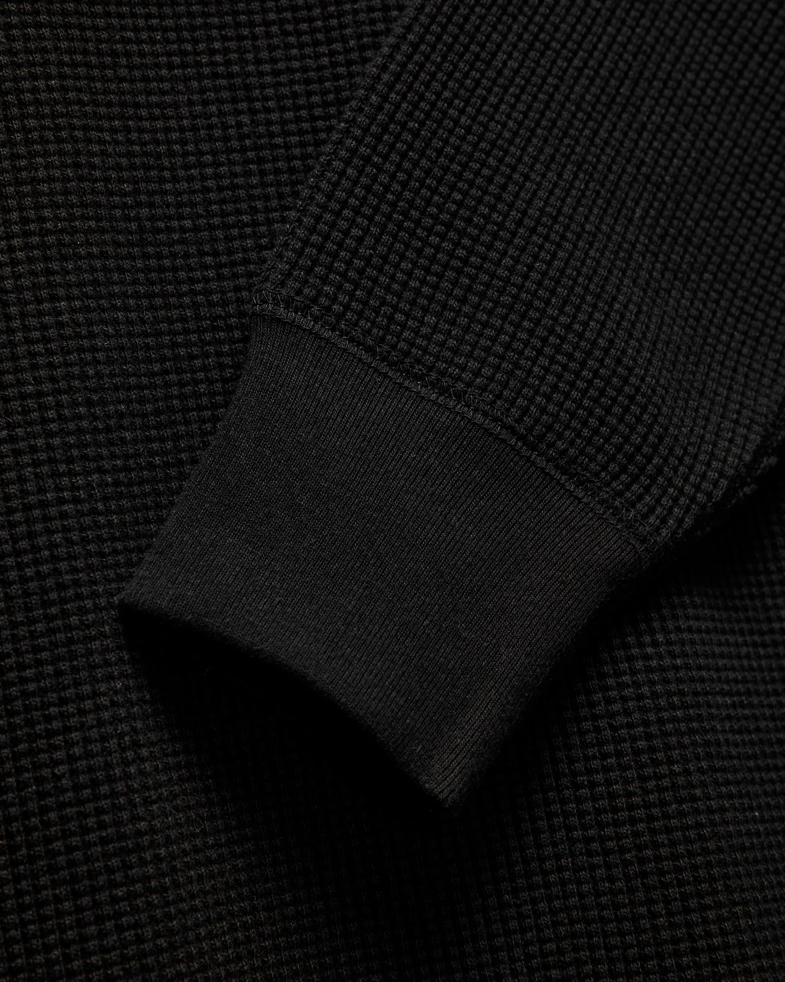 Ball Park Waffle Thermal Shirt in Black - Image 6