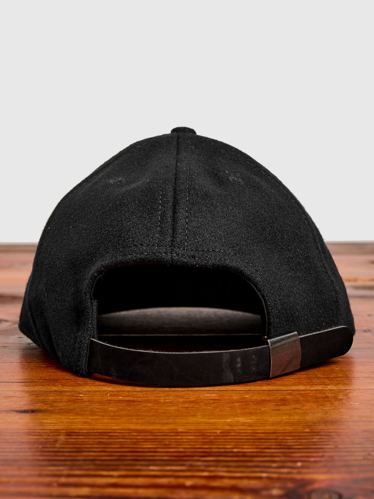 Baseball Hat in Black Wool - Image 3