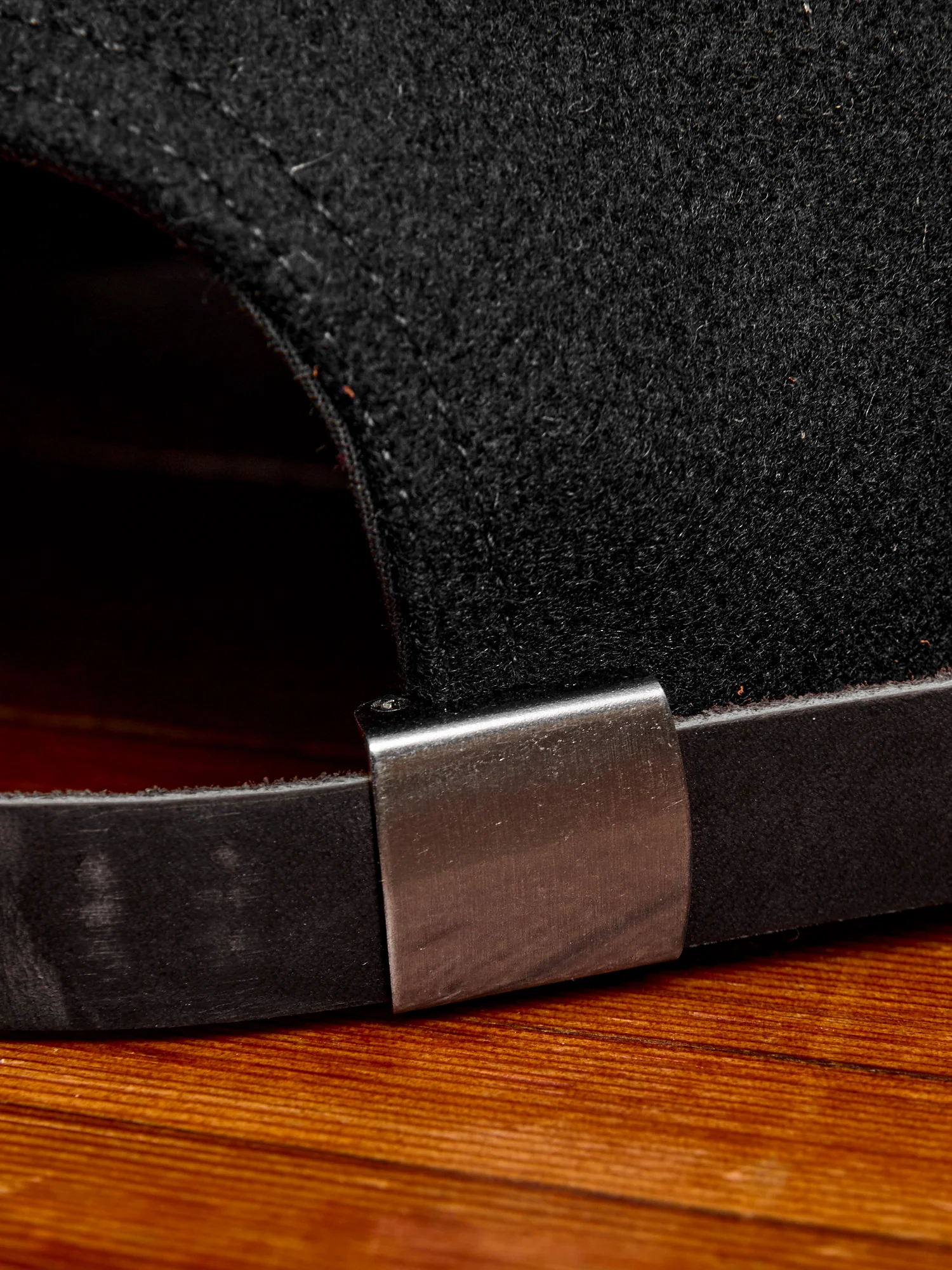 Baseball Hat in Black Wool - Image 6