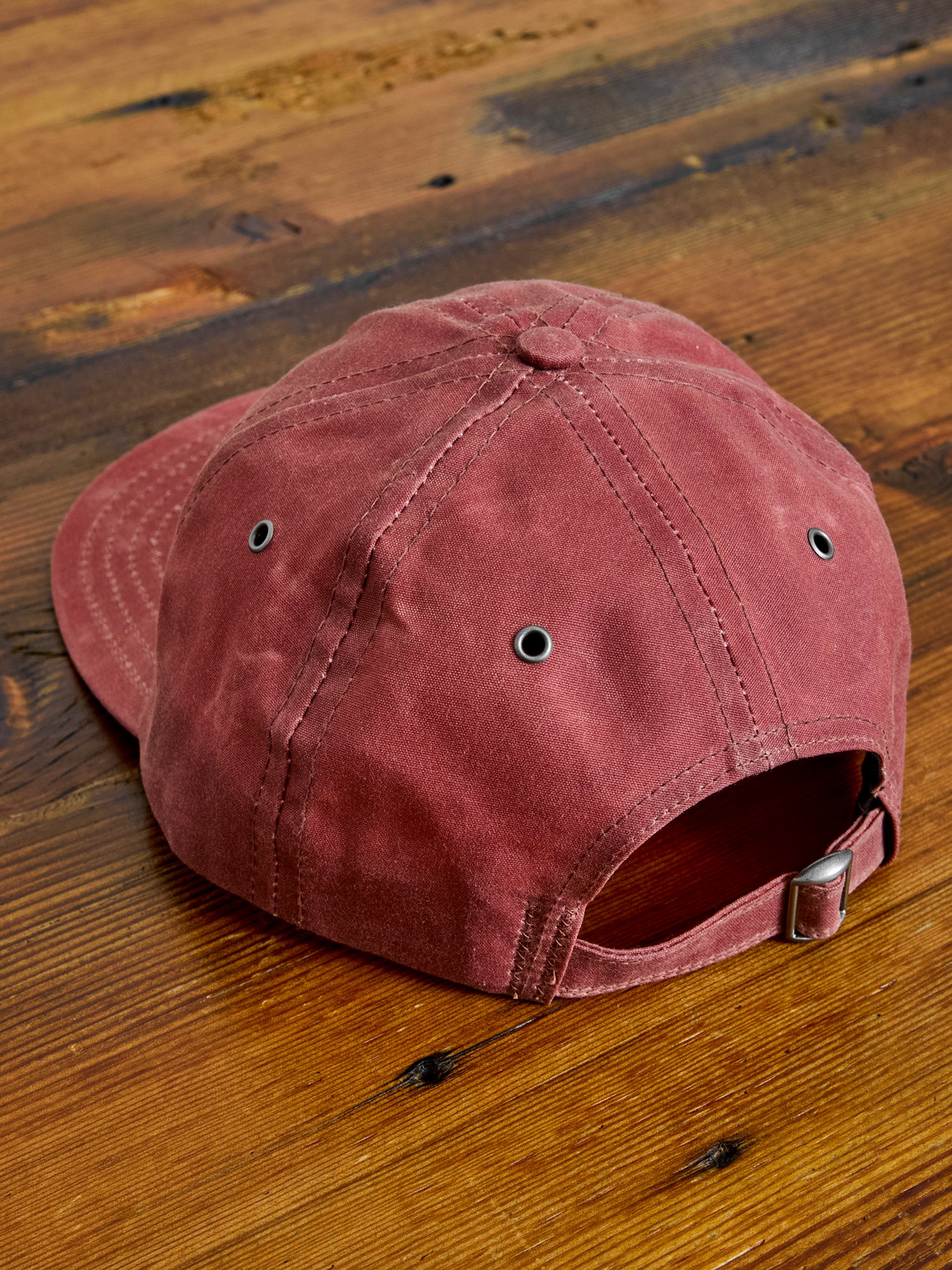 Baseball Hat in Wax Canvas Nautical Red - Image 2