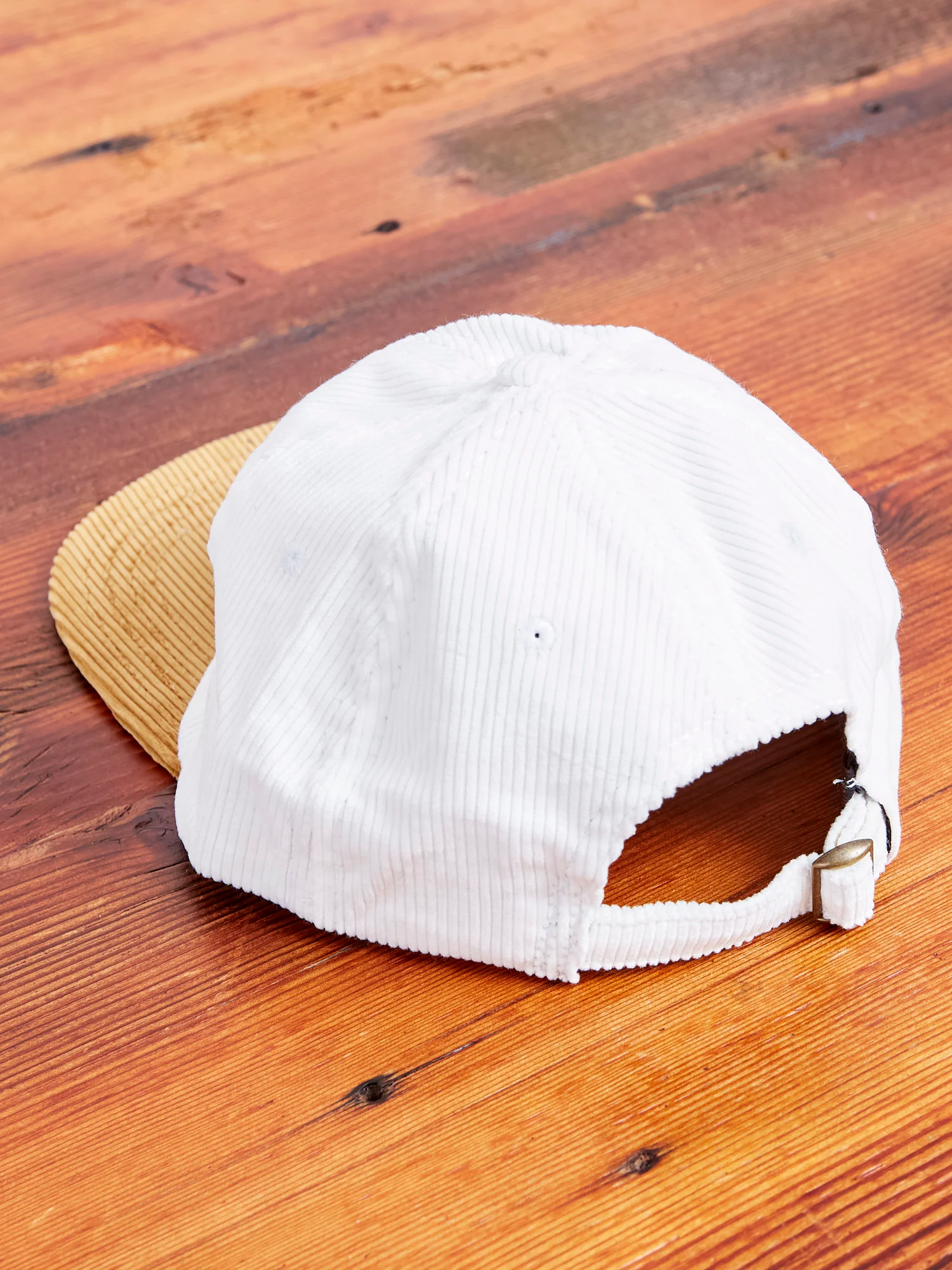 Baseball Hat in White Corduroy - Image 2