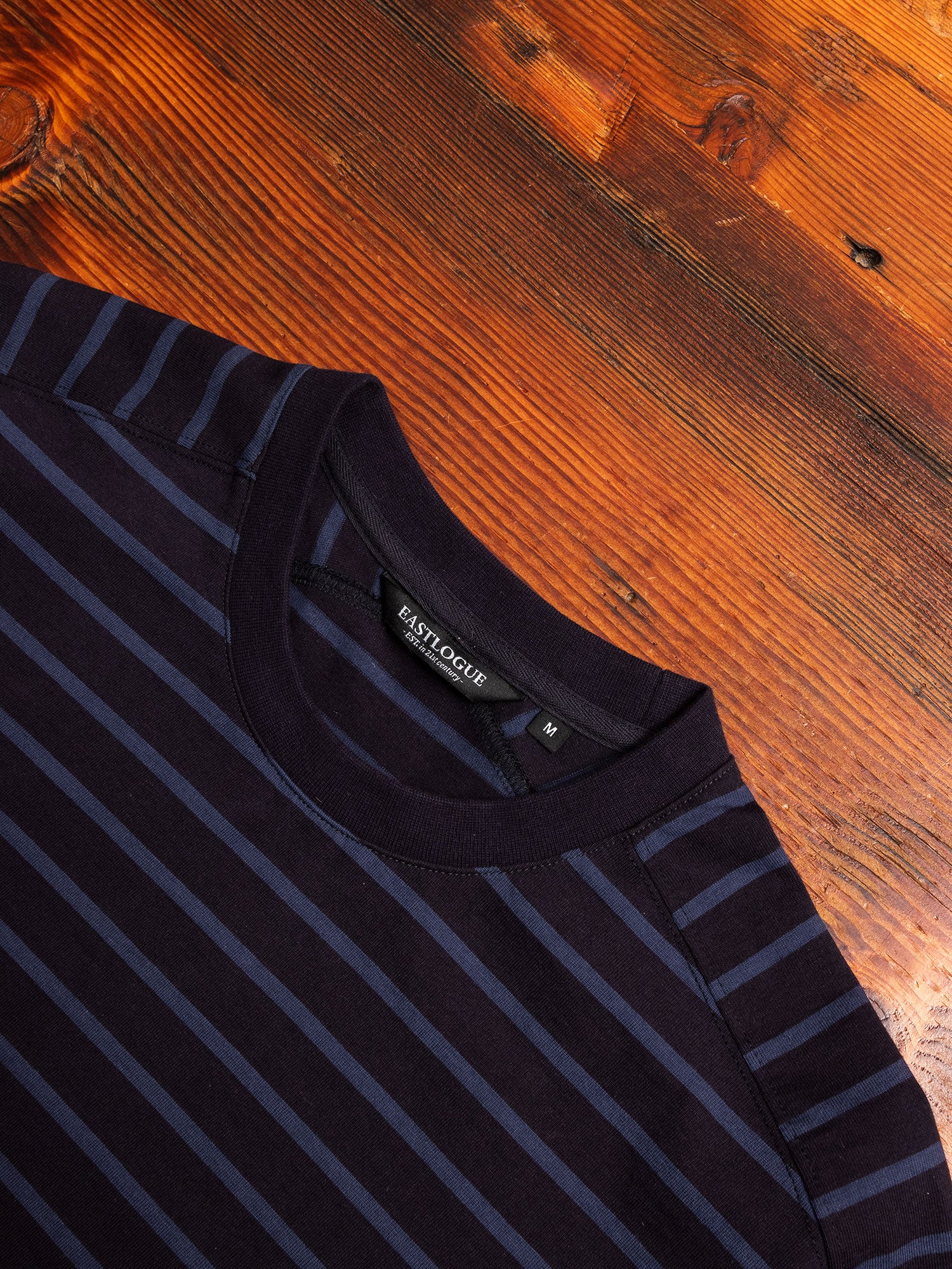 Basic Stripe T-Shirt in Black/Navy - Image 3