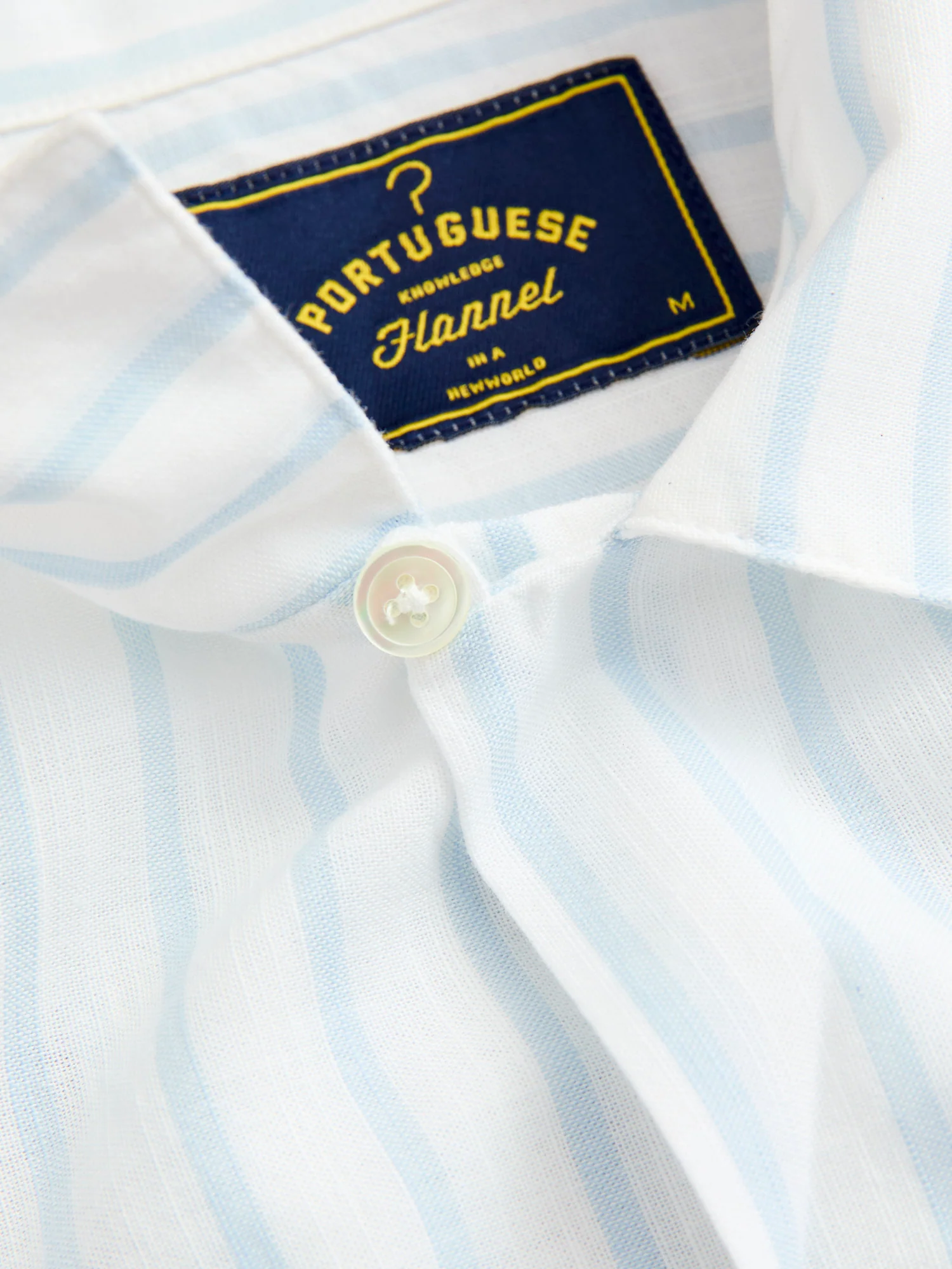 Beach Cabin Button-Up Shirt in Sky - Image 7