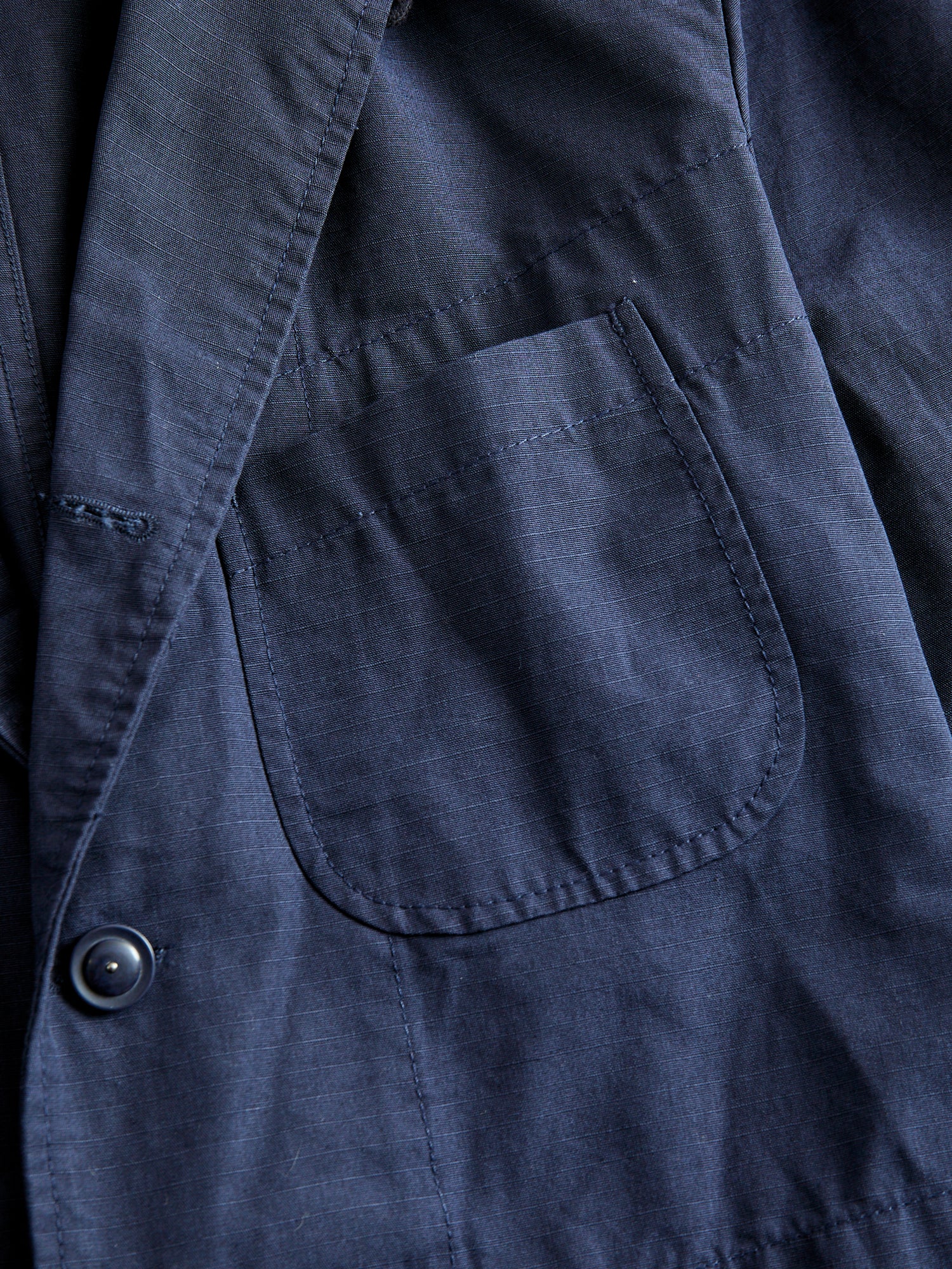 Bedford Jacket in Dark Navy Cotton Ripstop - Image 5