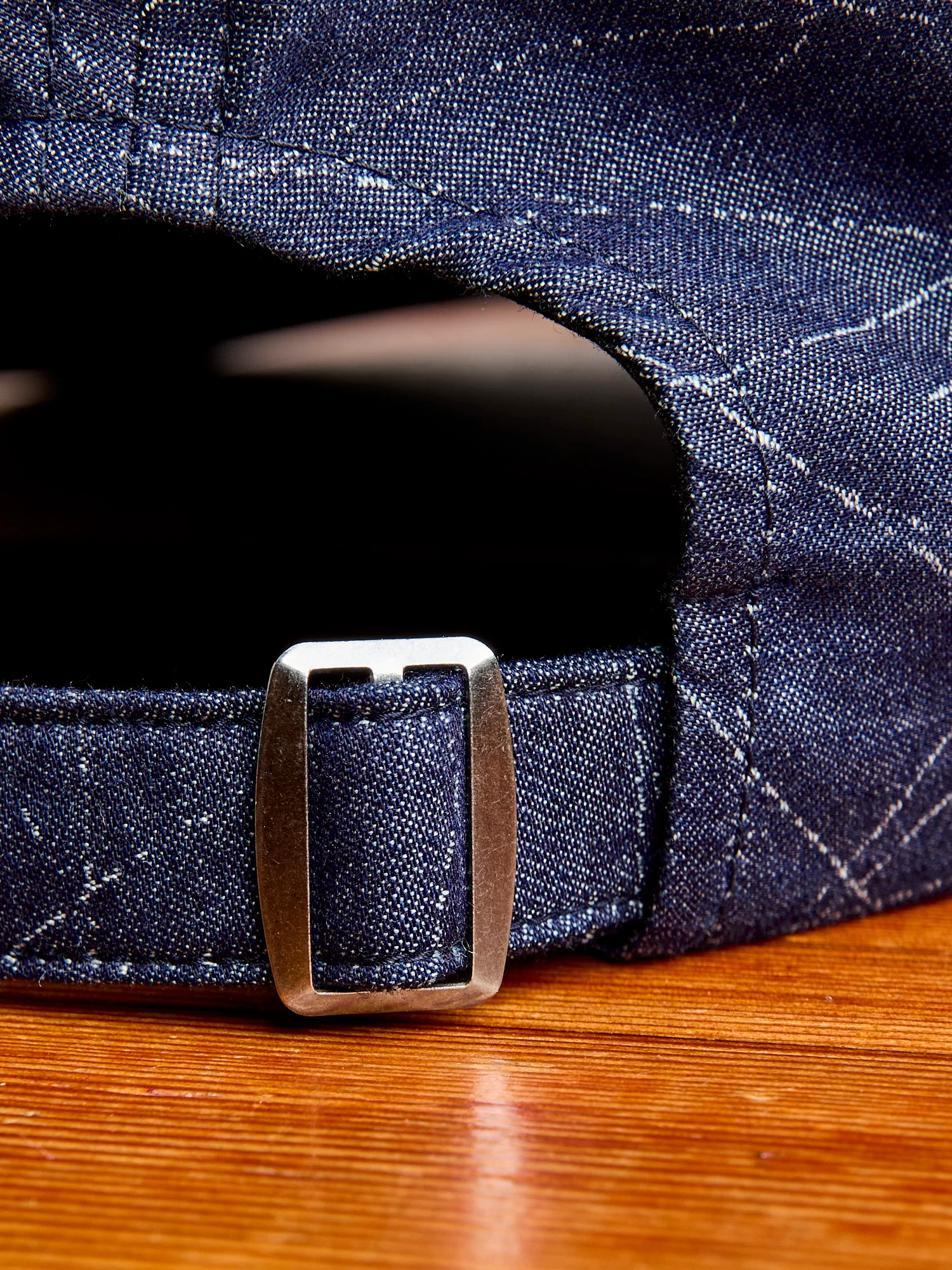 Billowing Wind Jacquard Dad Cap in Indigo - Image 4