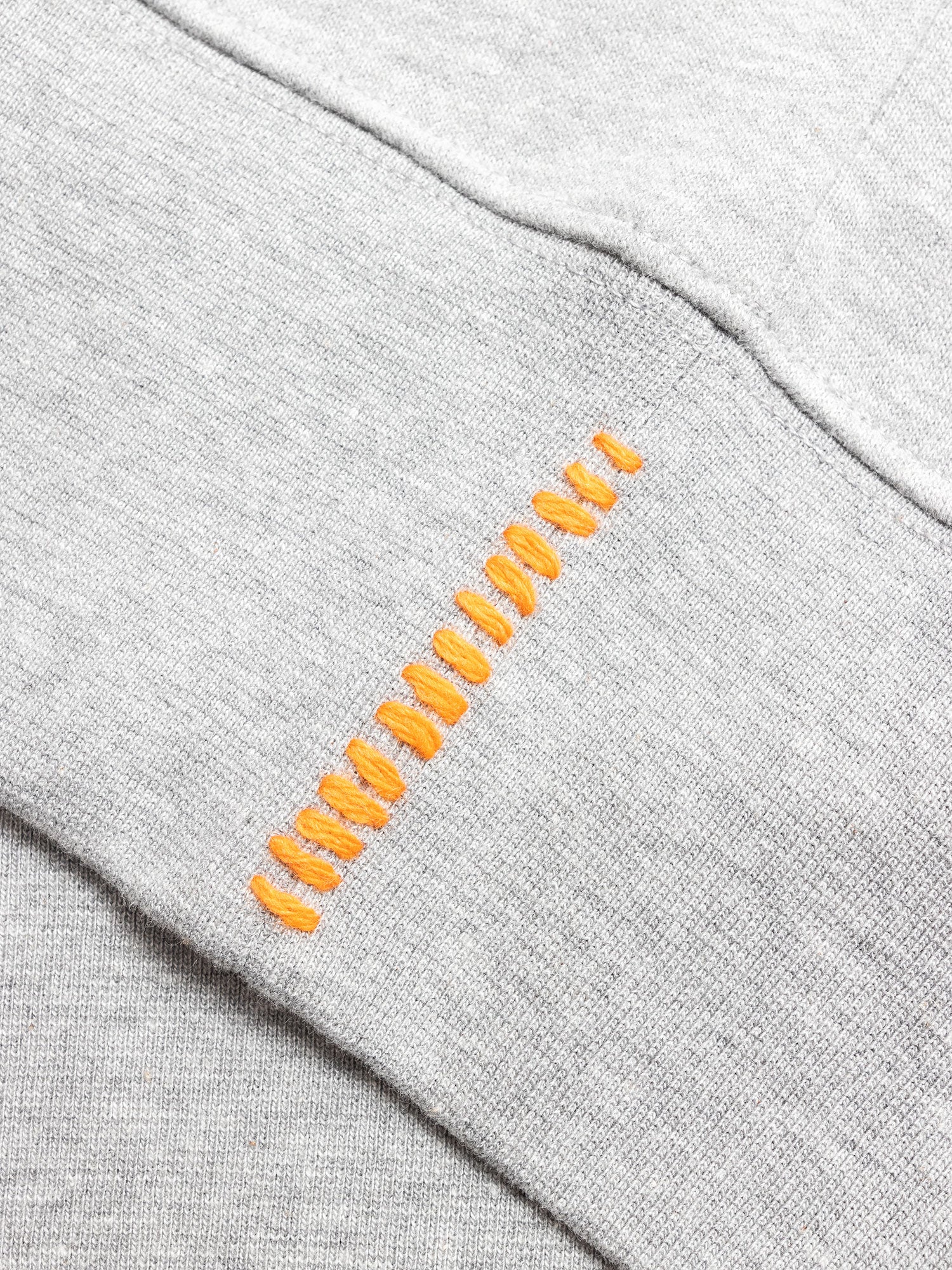 "Shrike" Embroidered Crewneck Sweater in Grey - Image 6