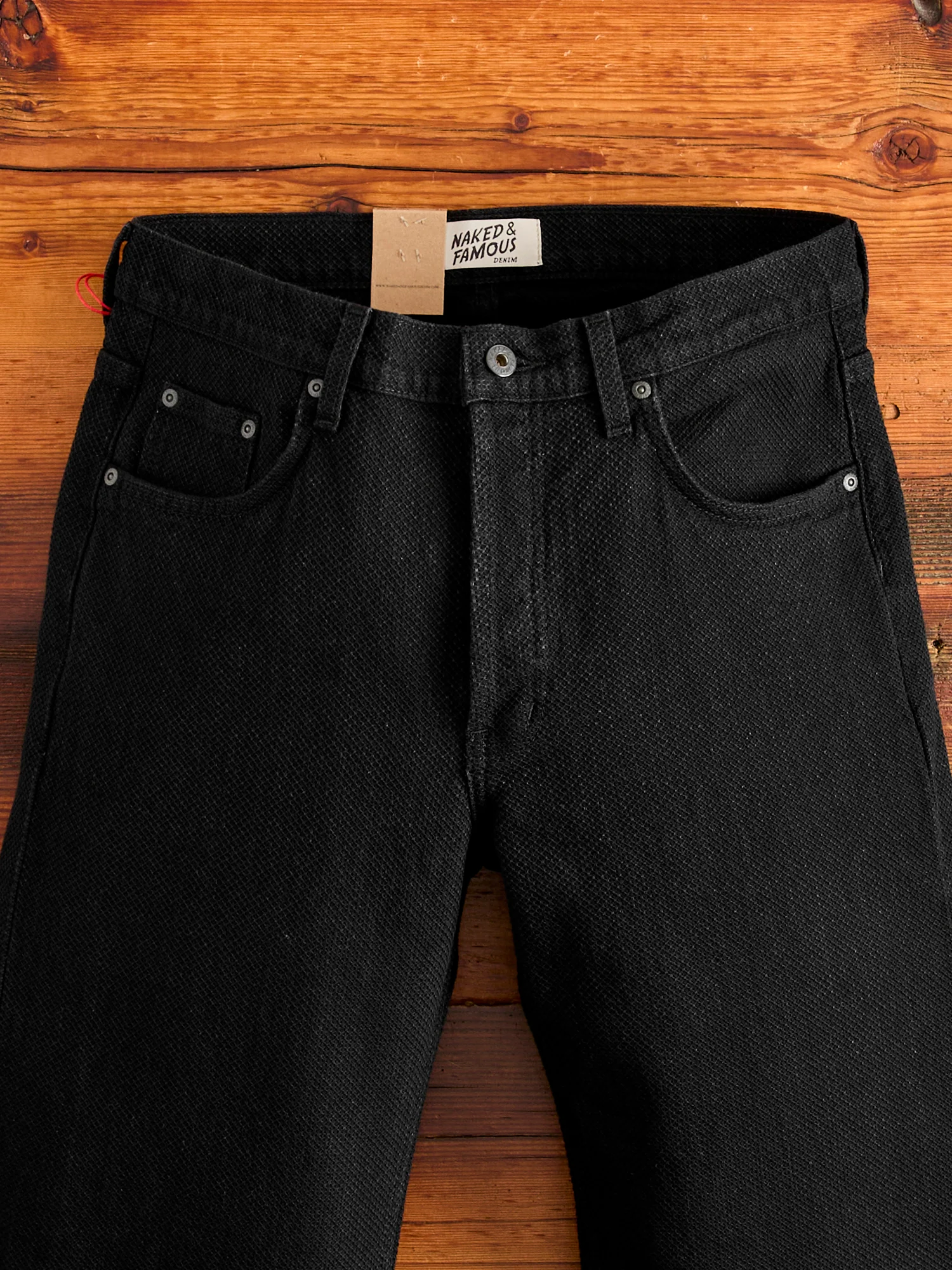 "Black Kikko" 12.5oz Jacquard Denim - Strong Guy Fit - Image 3