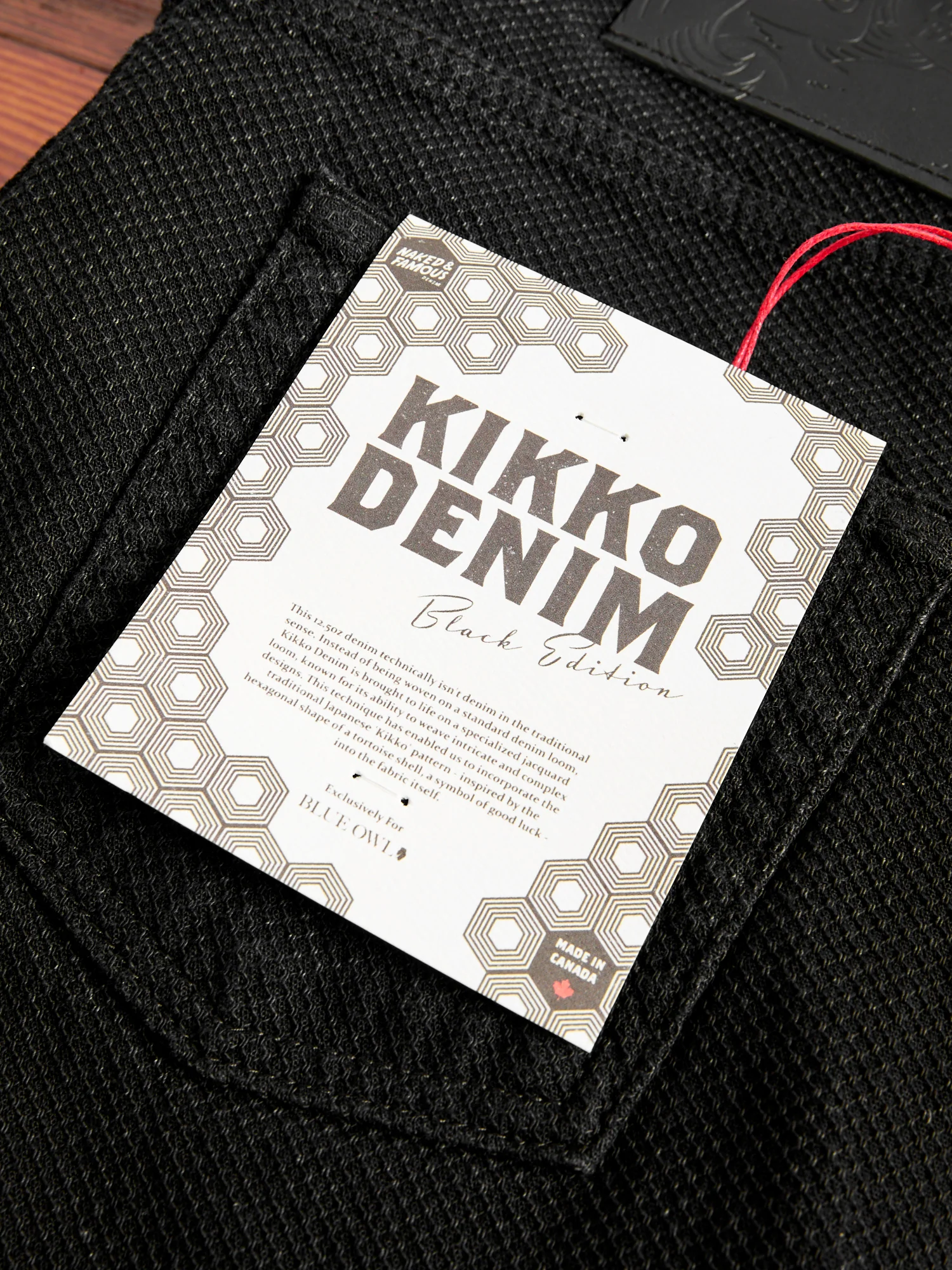 "Black Kikko" 12.5oz Jacquard Denim - Weird Guy Fit - Image 10