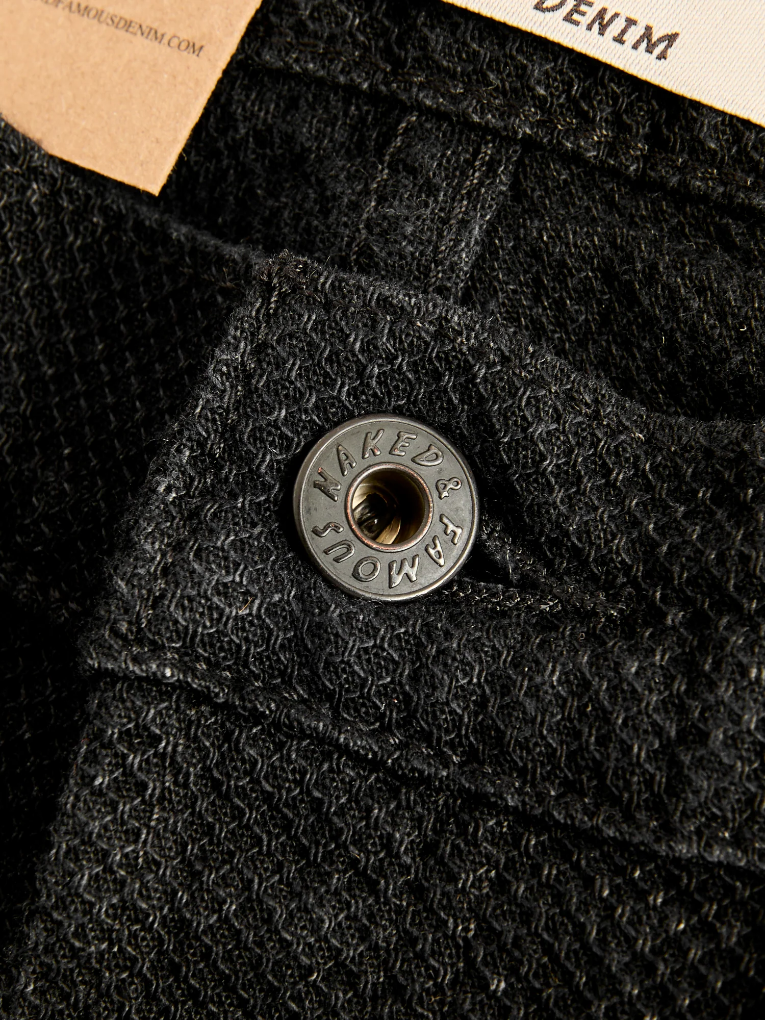 "Black Kikko" 12.5oz Jacquard Denim - Weird Guy Fit - Image 5