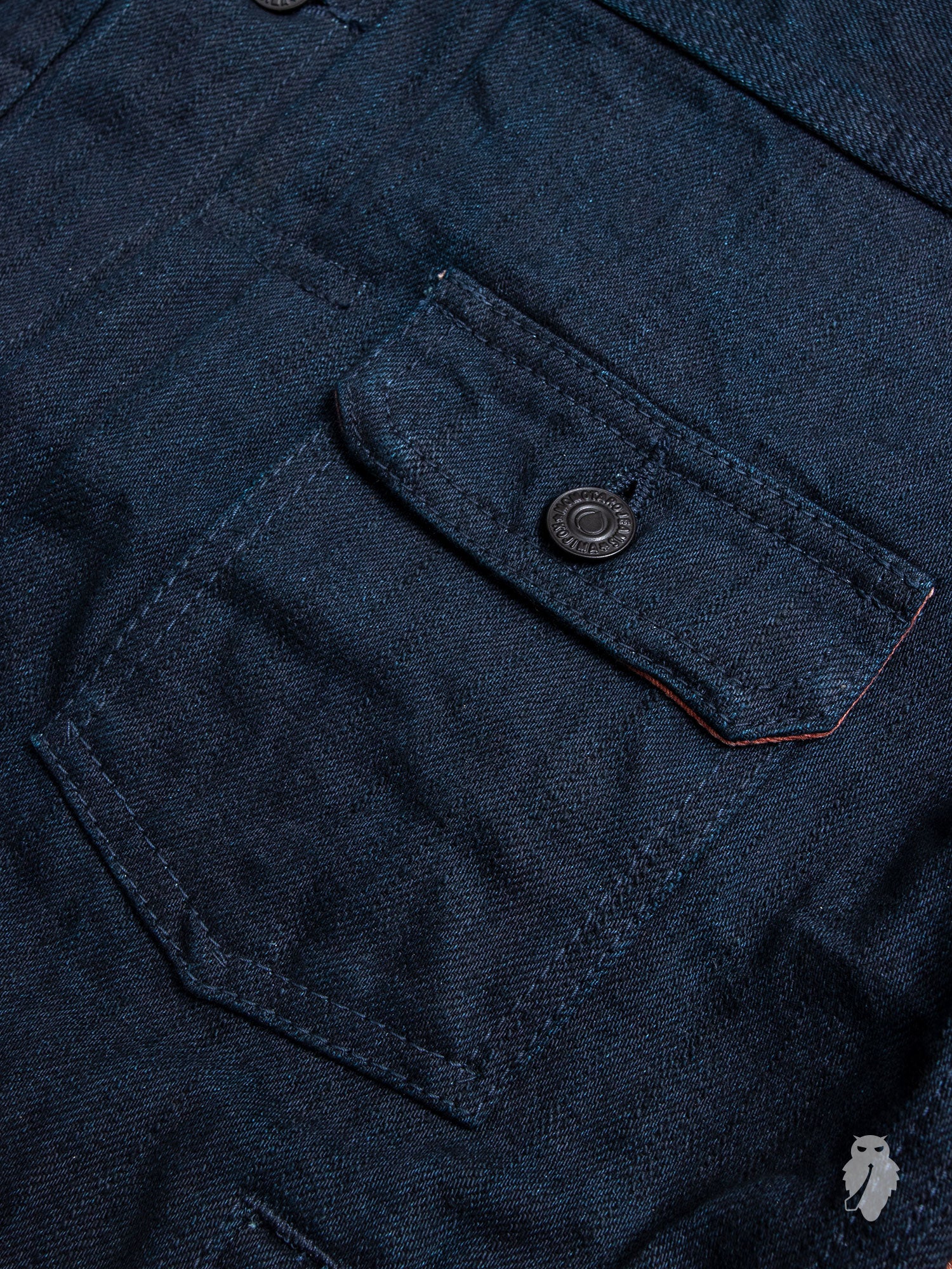 BOM012-B "Momotaro x Blue Owl" 15.7oz Selvedge Denim Jacket - Image 3