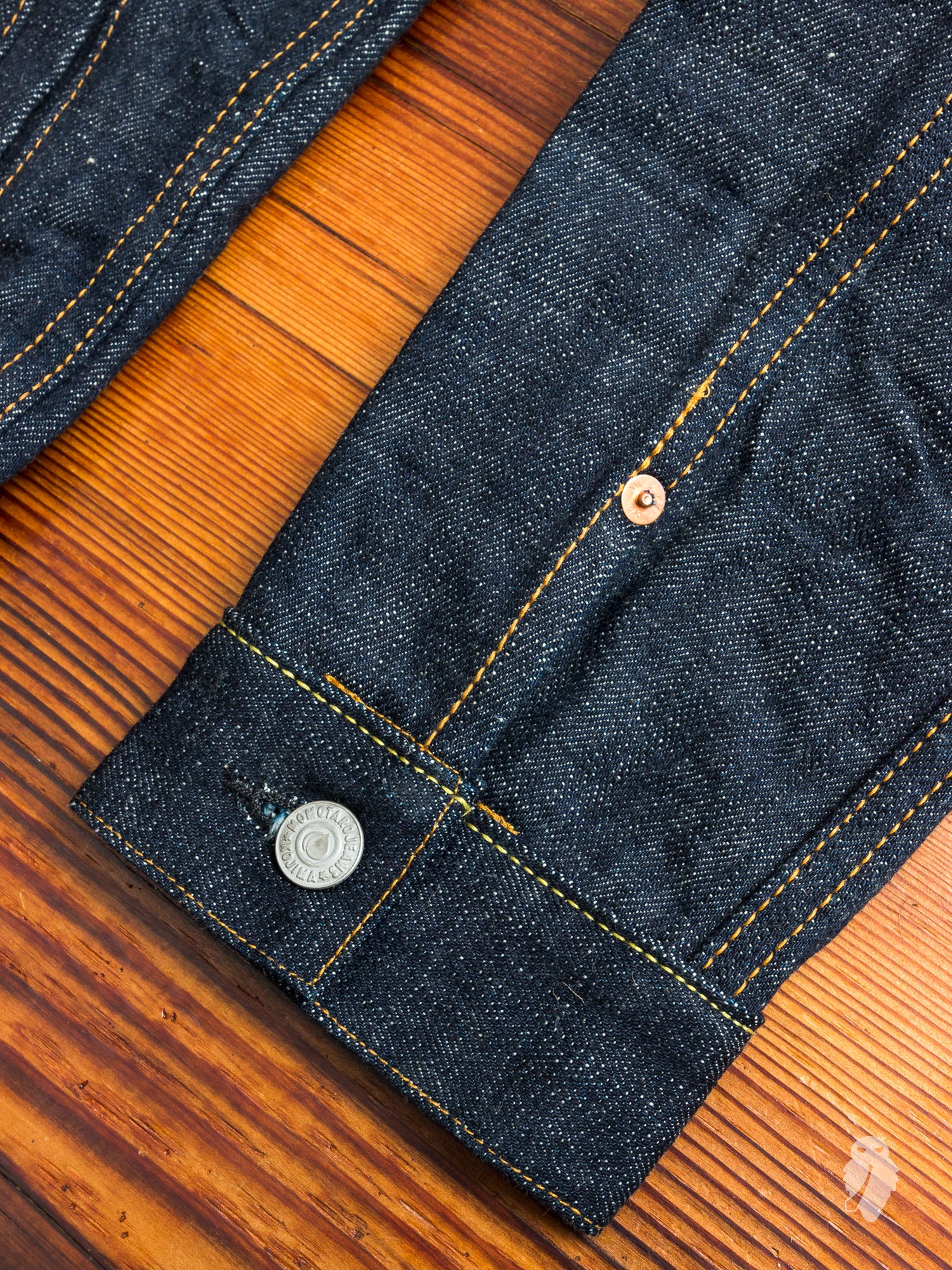 BOM012 "Momotaro x Blue Owl" 15.7oz Selvedge Denim Jacket - Image 11