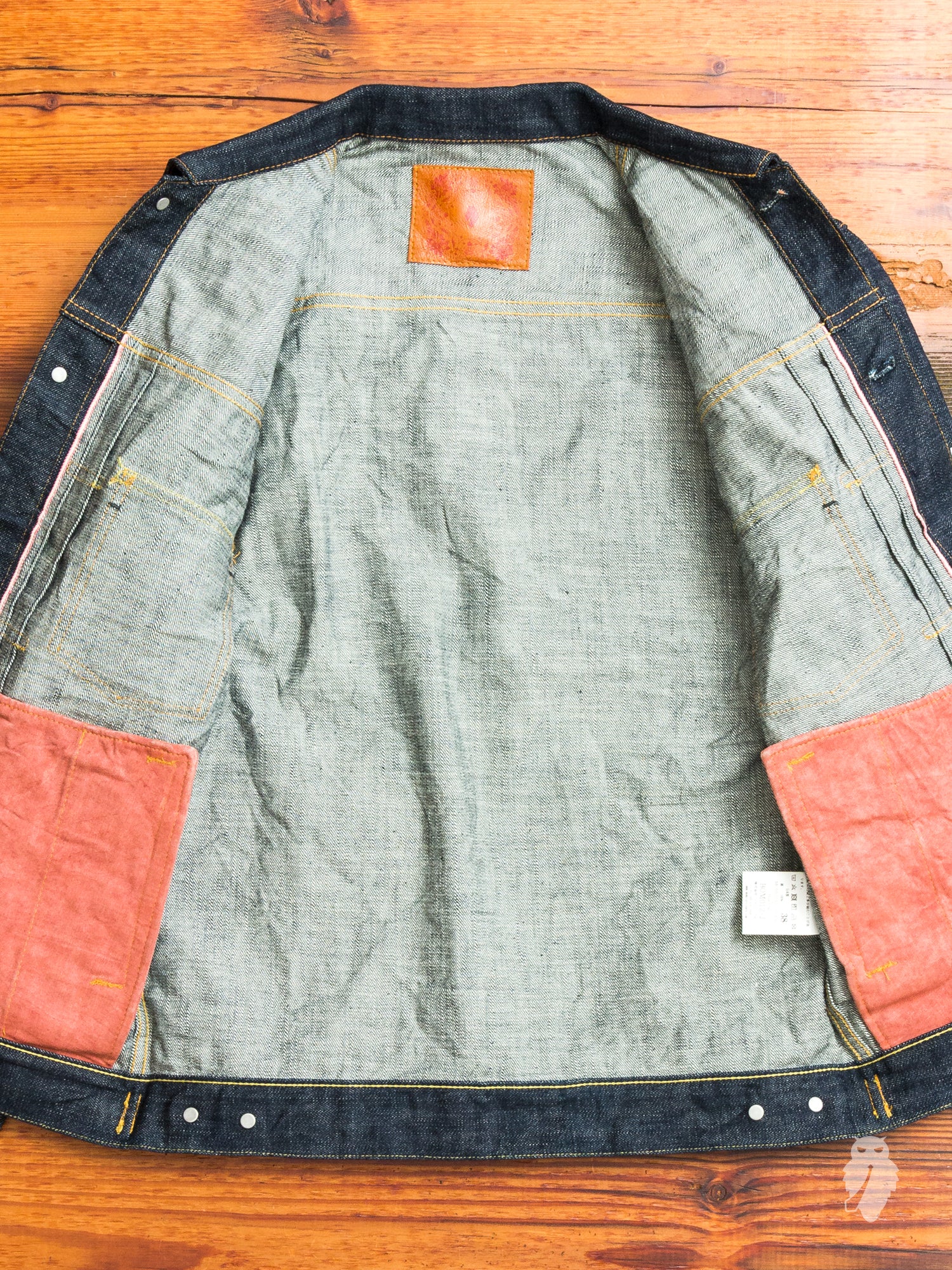BOM012 "Momotaro x Blue Owl" 15.7oz Selvedge Denim Jacket - Image 8