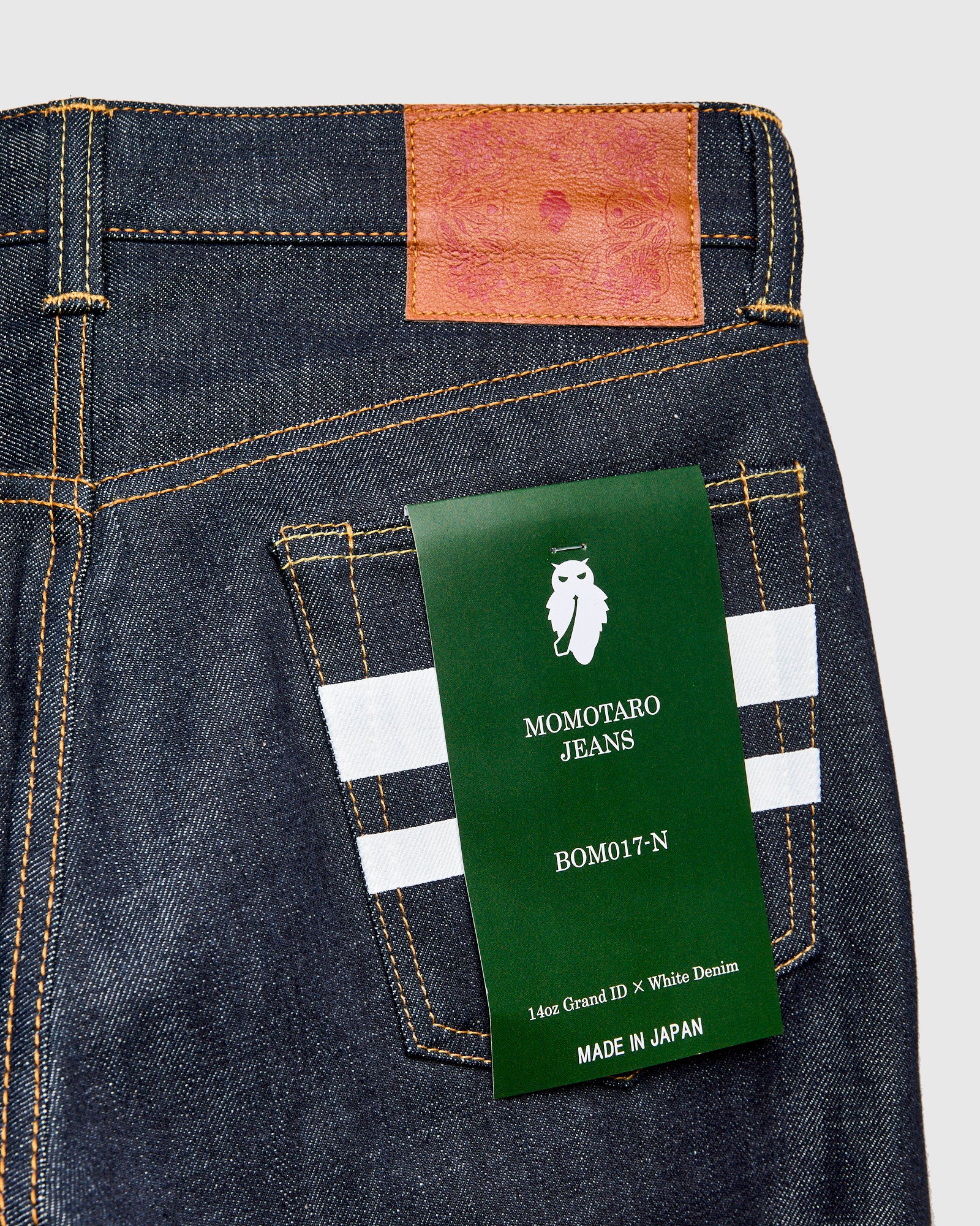 BOM017-N "Grand Indigo" 14oz Selvedge Denim - Natural Tapered Fit - Image 8