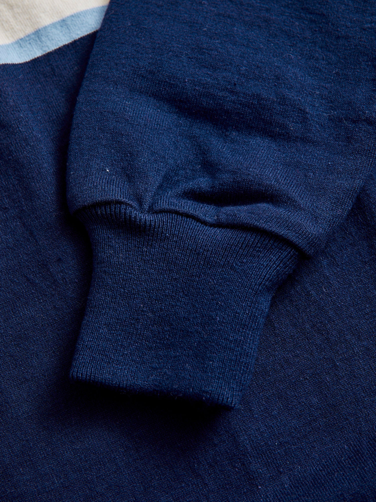 Border Stripe Rugby Shirt in Navy Natural - Image 5