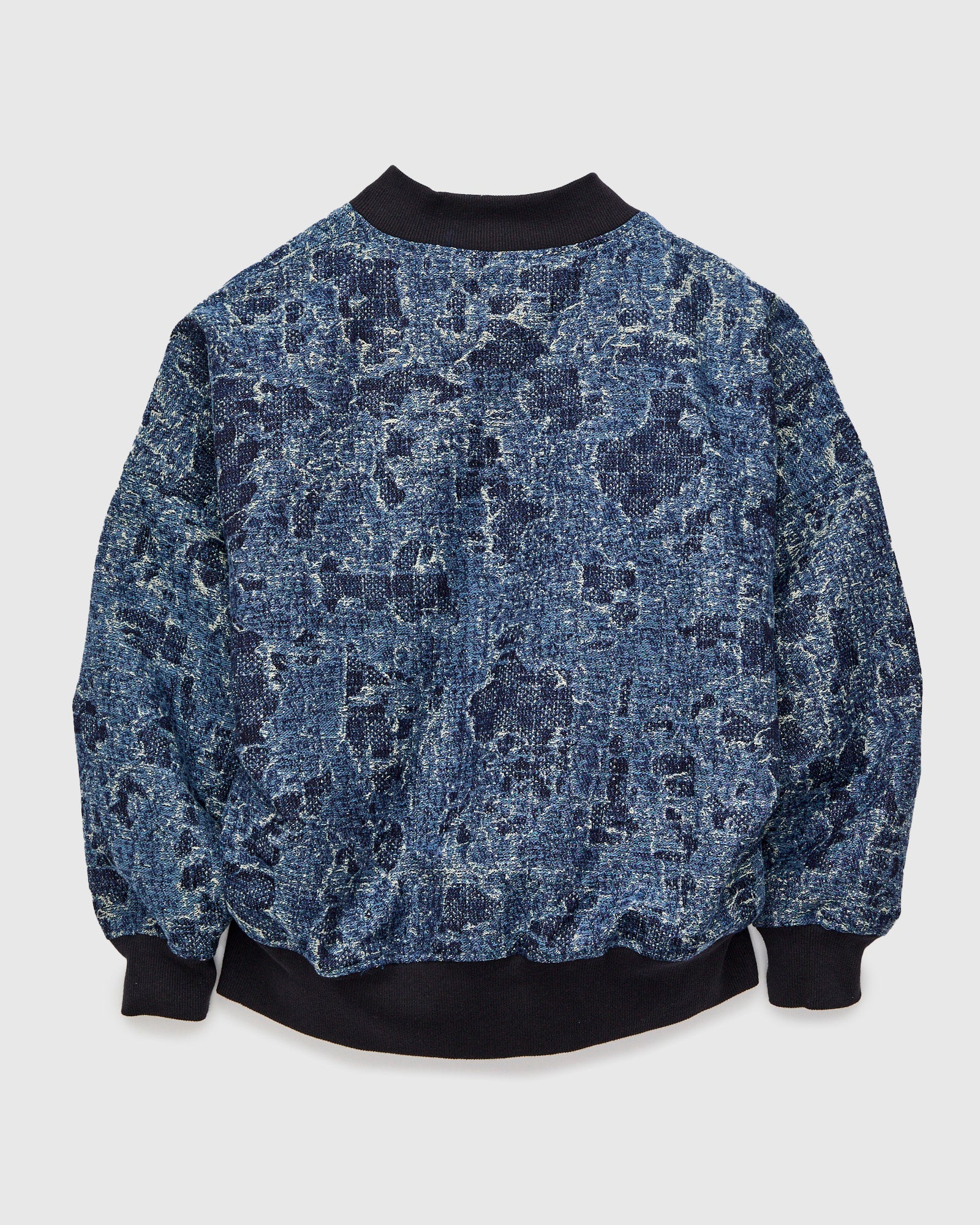 Boro Jacquard Bomber Jacket in Indigo - Image 2