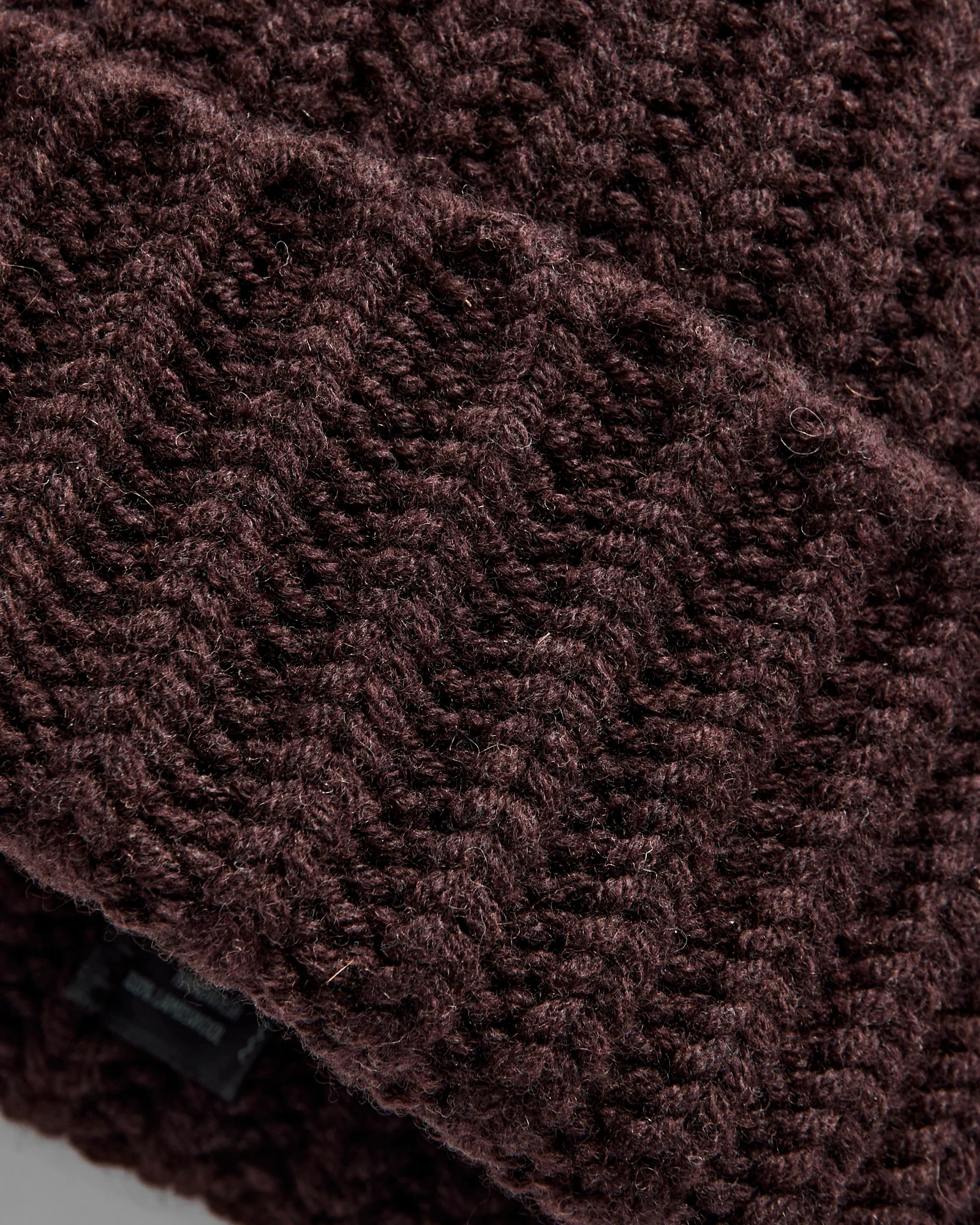"Brain Freezer" Wool Beanie in Chocolate - Image 2