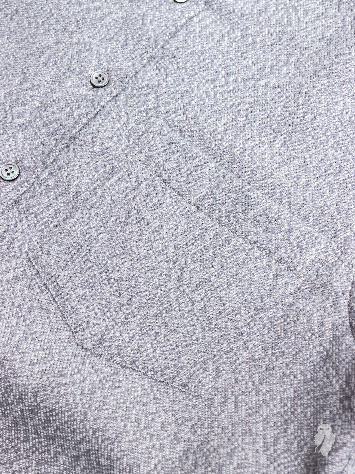 Broken Twill Brushed Flannel in Heather Grey - Image 3