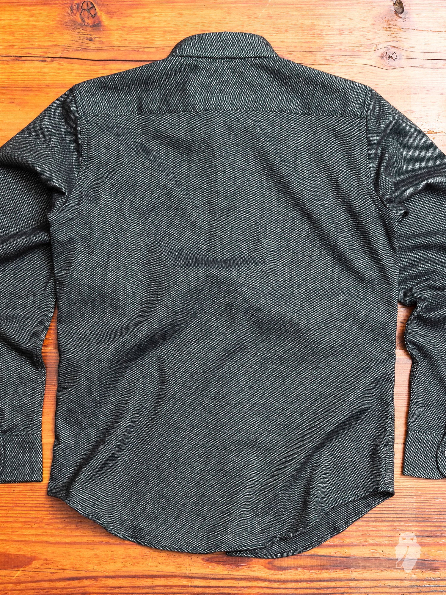 Brushed Flannel Button-Down Shirt in Forest Green - Image 8