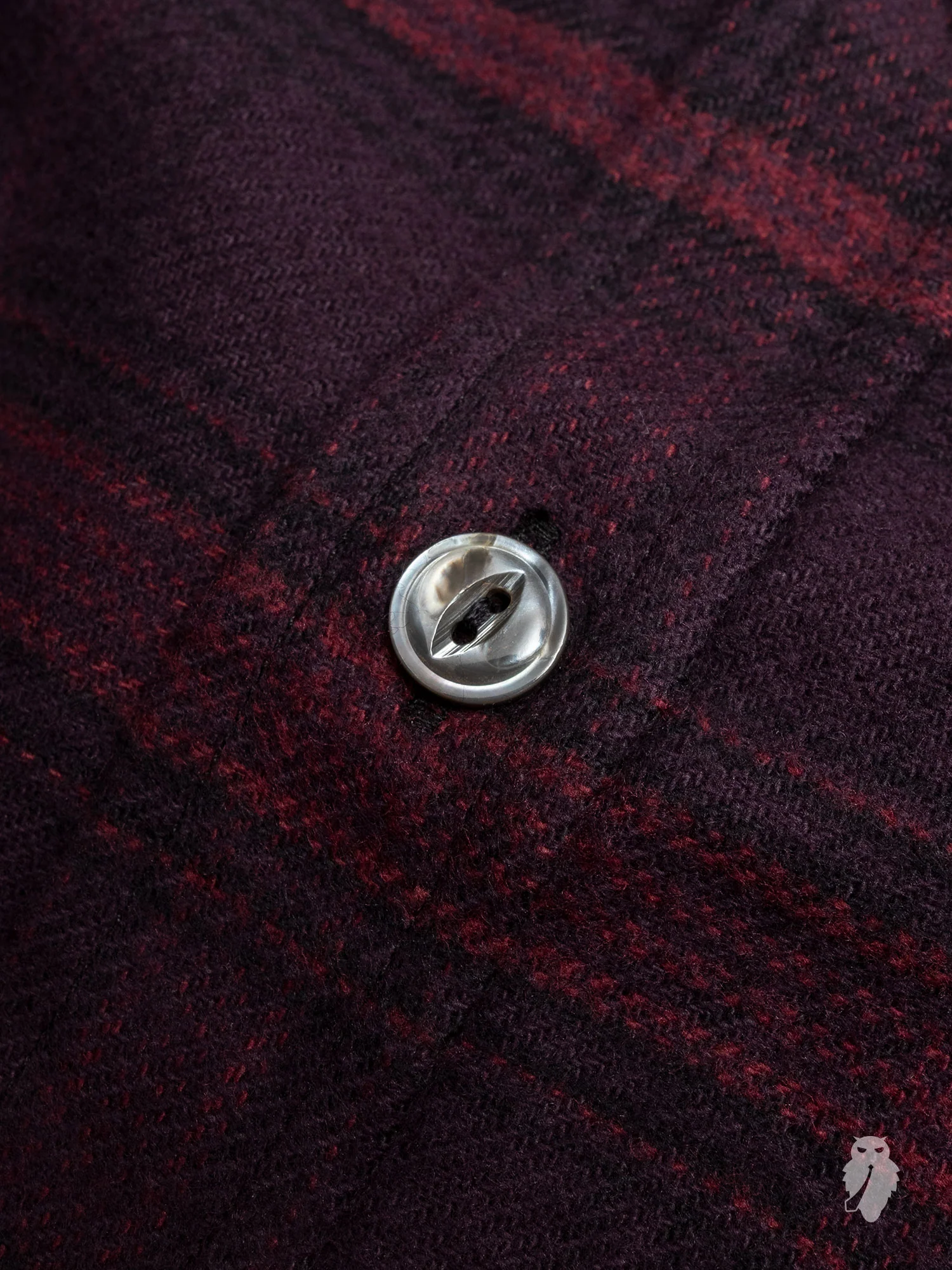 Brushed Flannel Button-Down Shirt in Maroon - Image 4