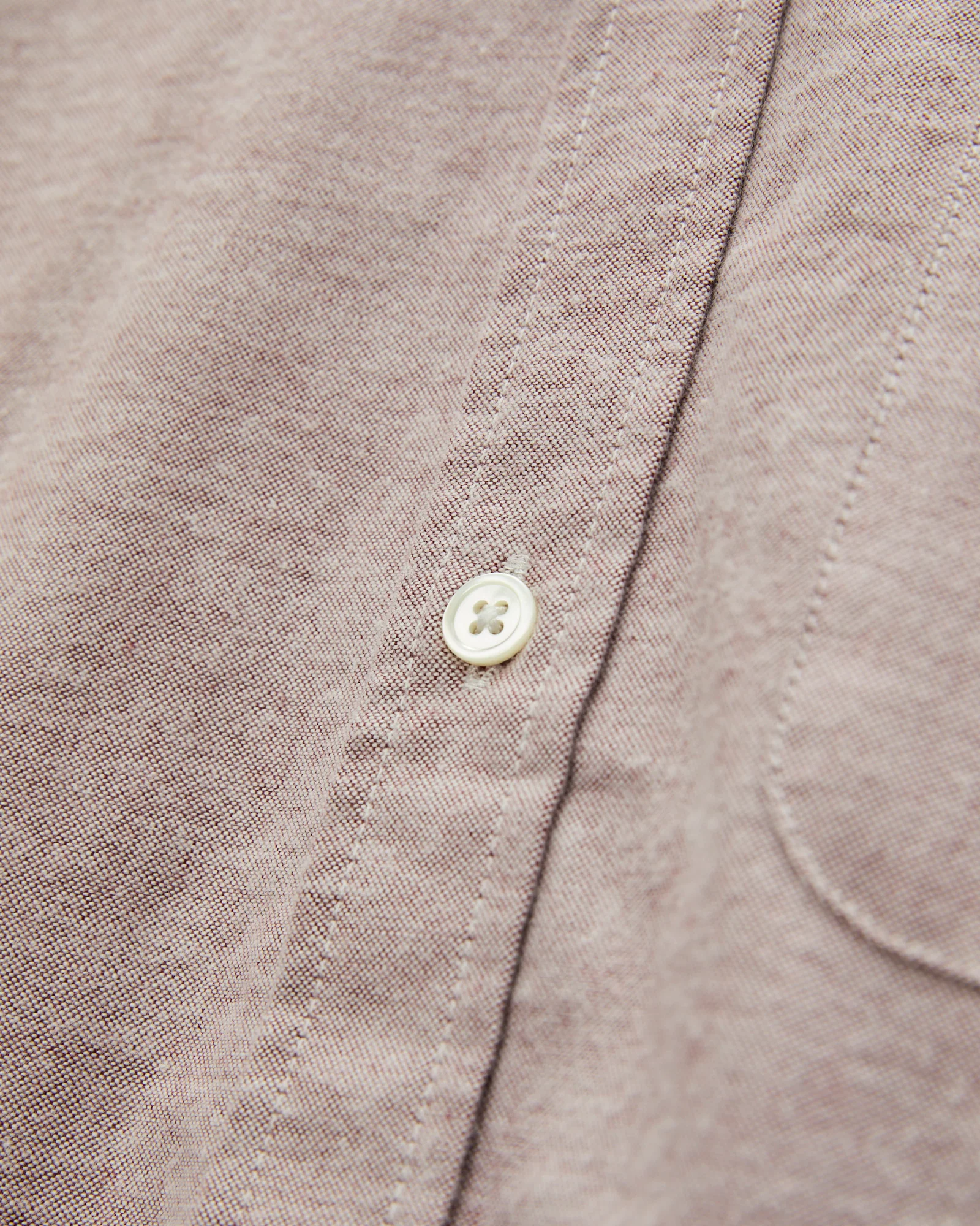 Brushed Oxford Button-Up Shirt in Bordeaux - Image 5
