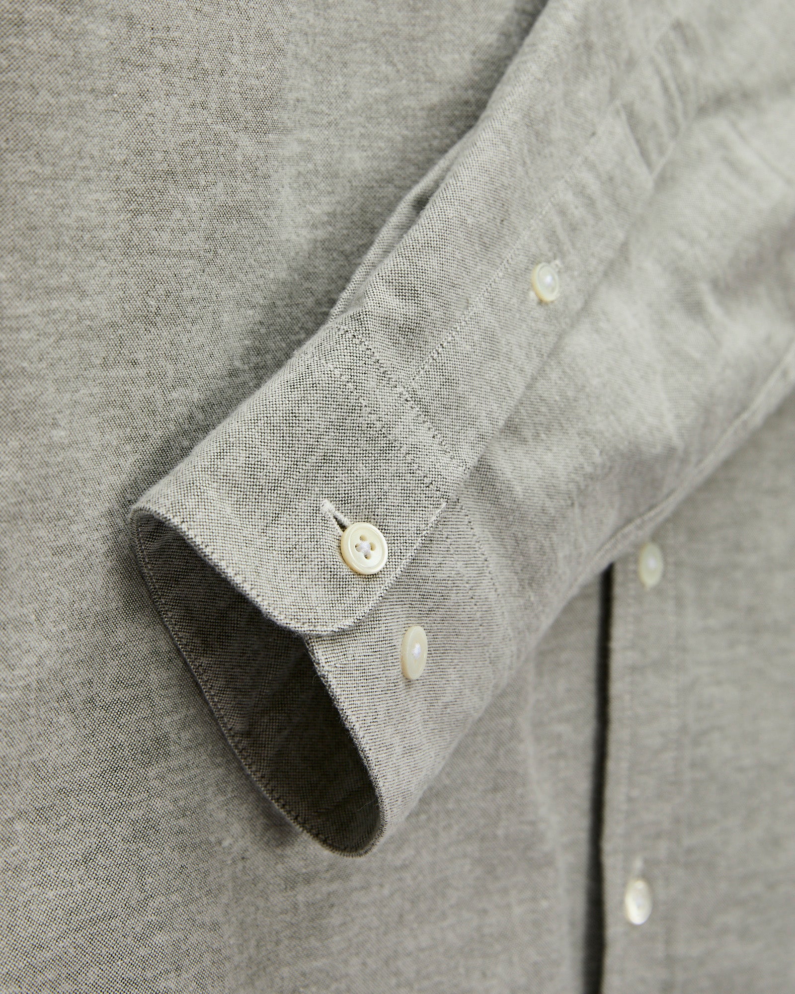 Brushed Oxford Button-Up Shirt in Moss Green - Image 6