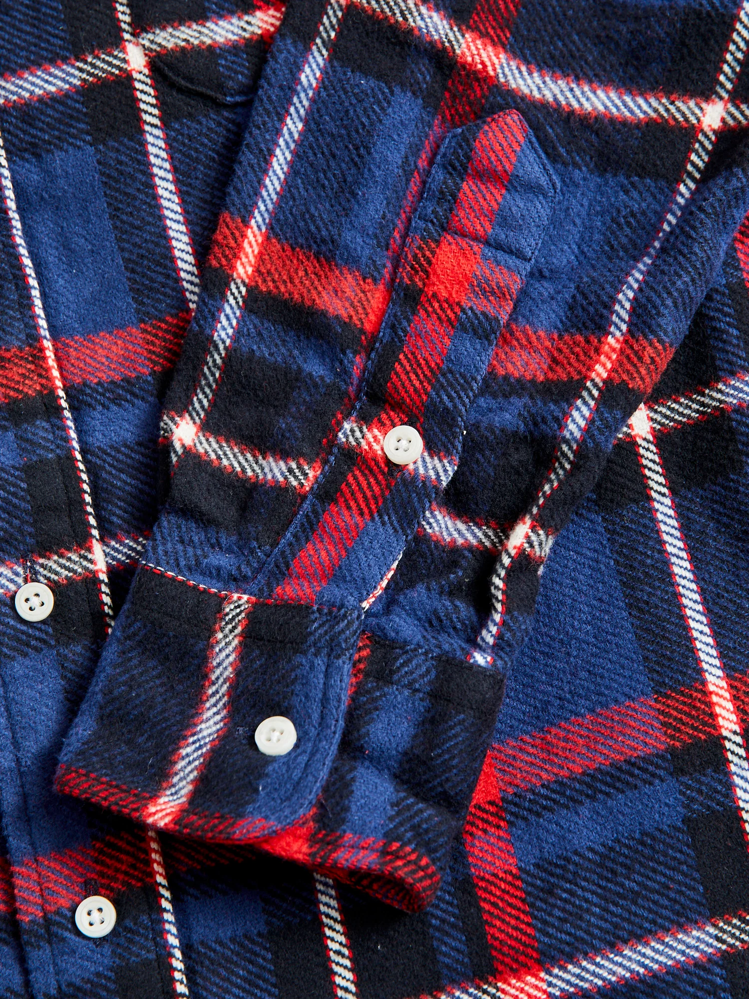 Brushed Triple-Yarn Flannel in Dark Navy - Image 5