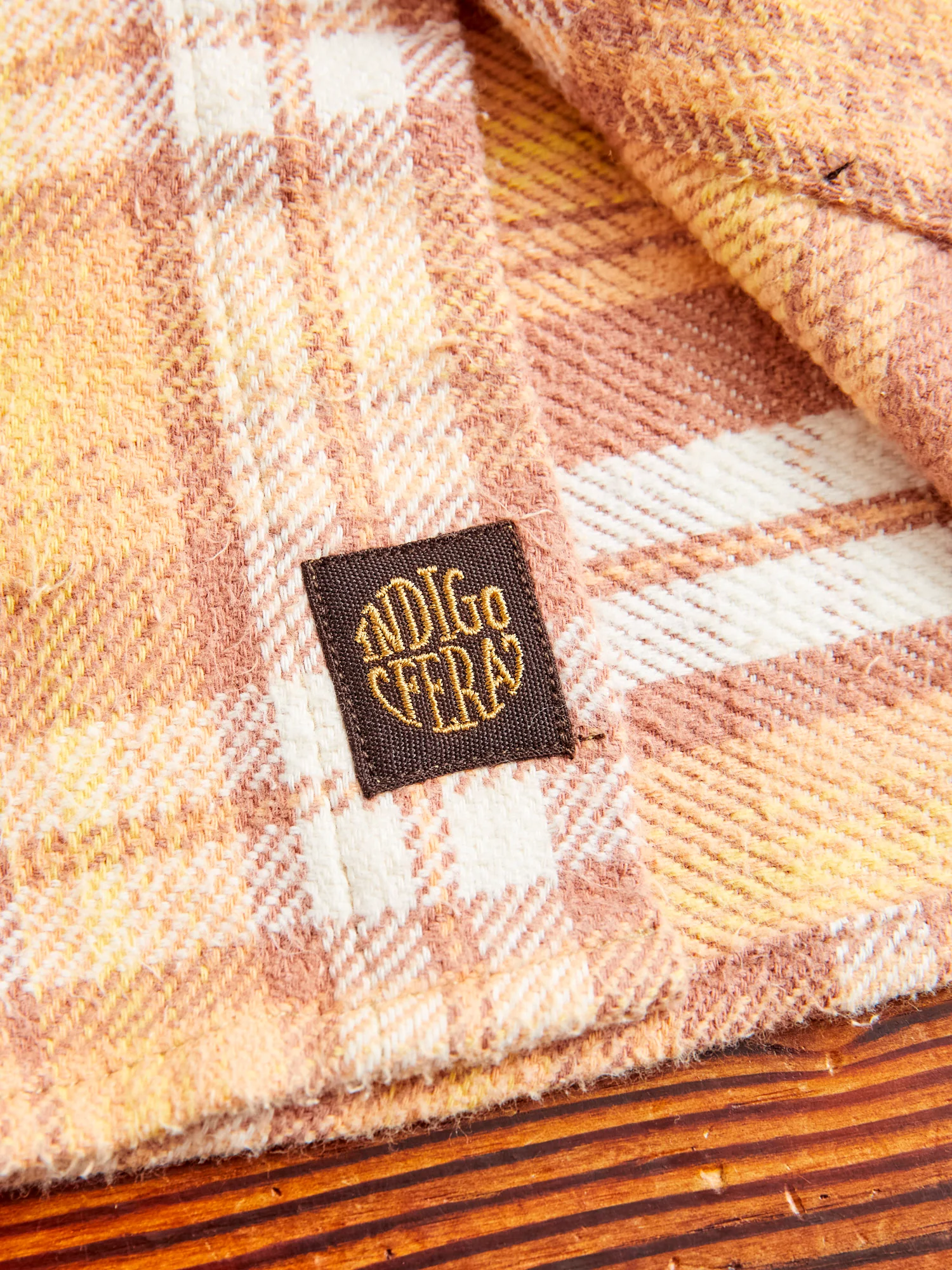 Bryson Flannel Shirt in Sunfaded Ochre - Image 6