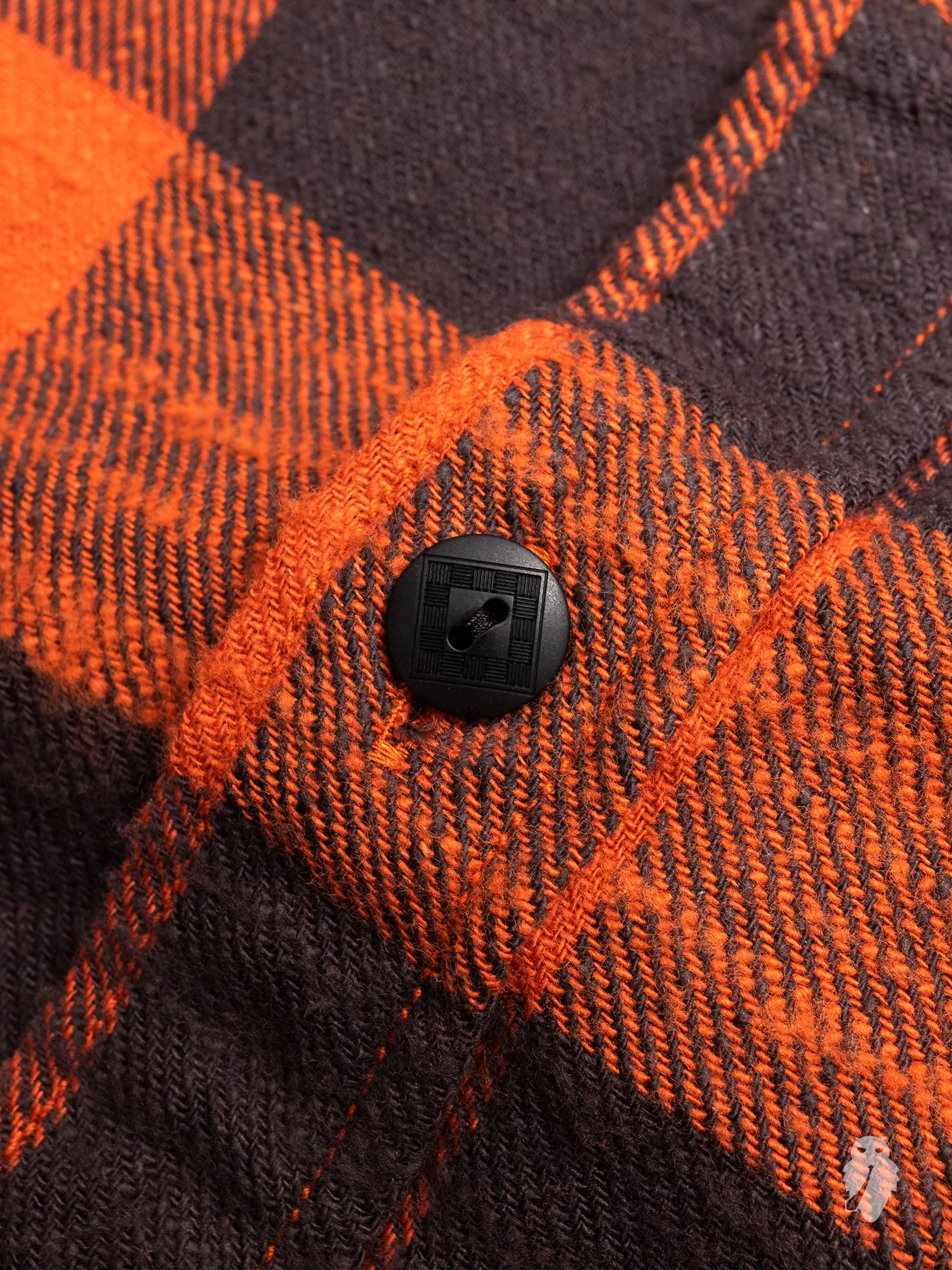 Buffalo Check Work Shirt in Red Orange - Image 5