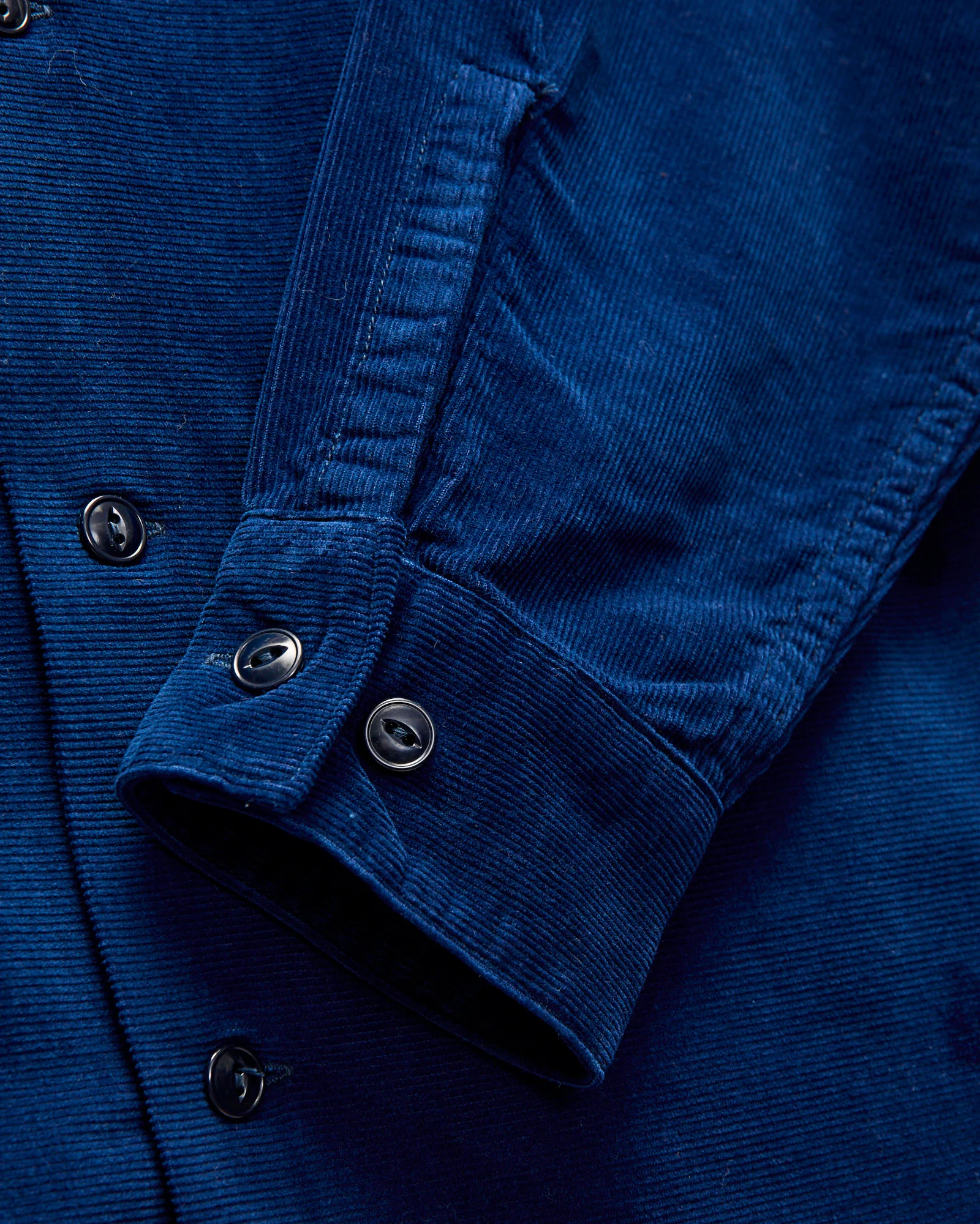 "Bunta Print" Corduroy Shirt in Indigo - Image 6