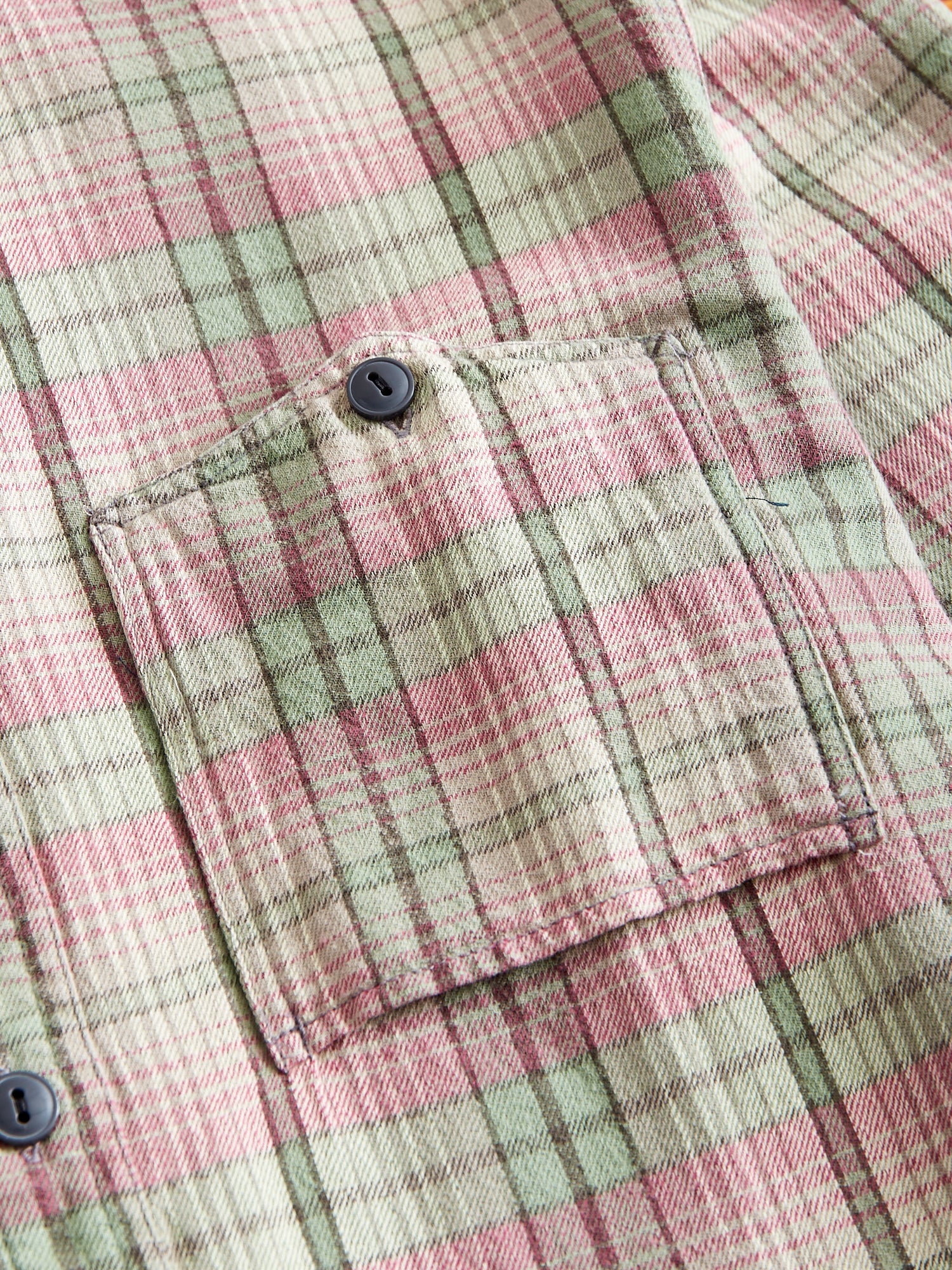 Butte Work Shirt in Sage/Pink - Image 4