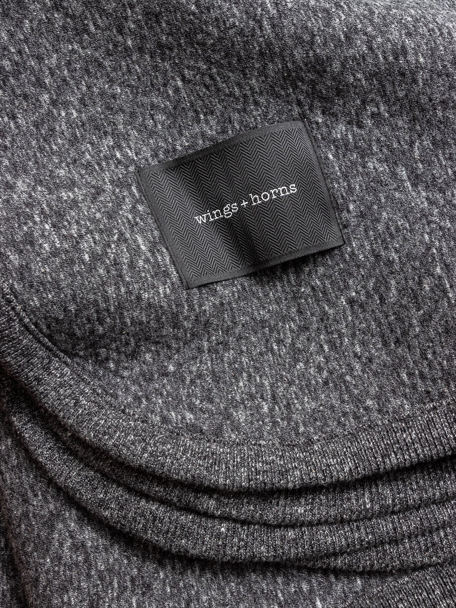 Cabin Fleece Blanket in Melange Black - Image 2