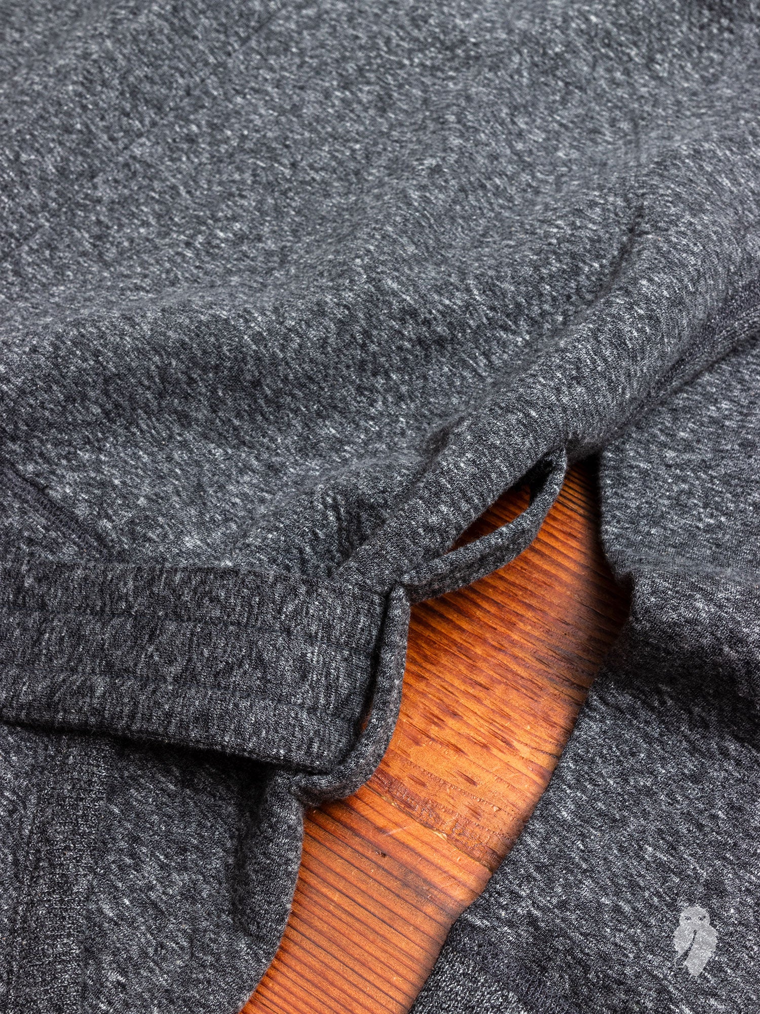 Cabin Fleece Robe in Melange Black - Image 7