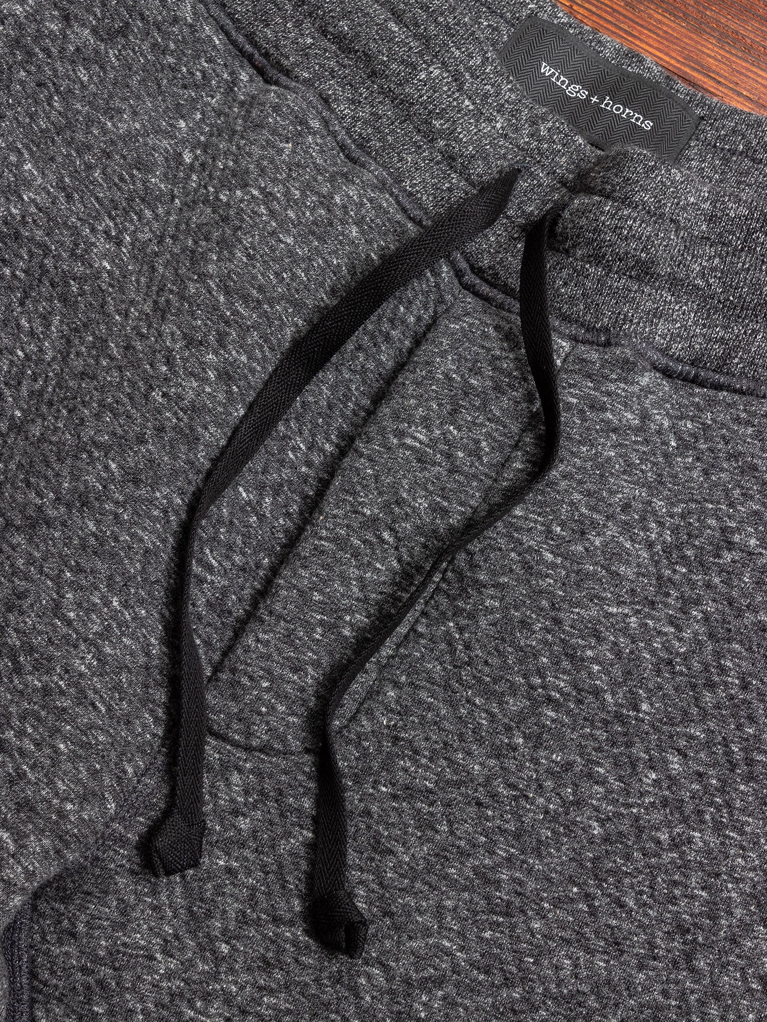 Cabin Fleece Sweatpant in Melange Black - Image 4