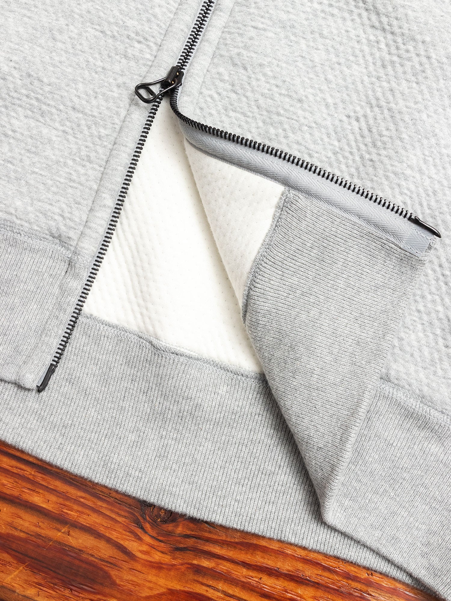 Cabin Fleece Zip Hoodie in Heather Grey - Image 6