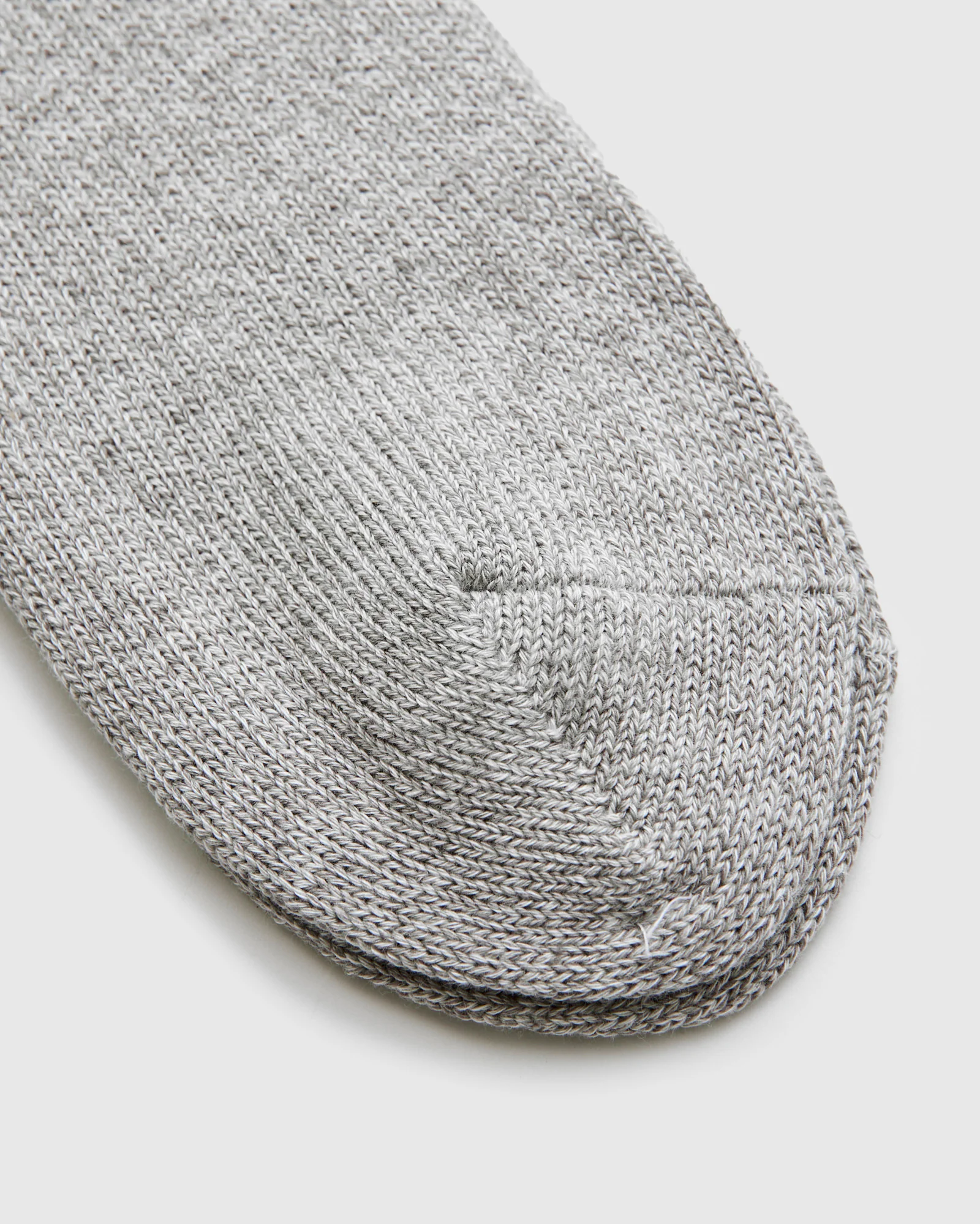 Cabin Stripe Crew Sock in Light Grey - Image 3
