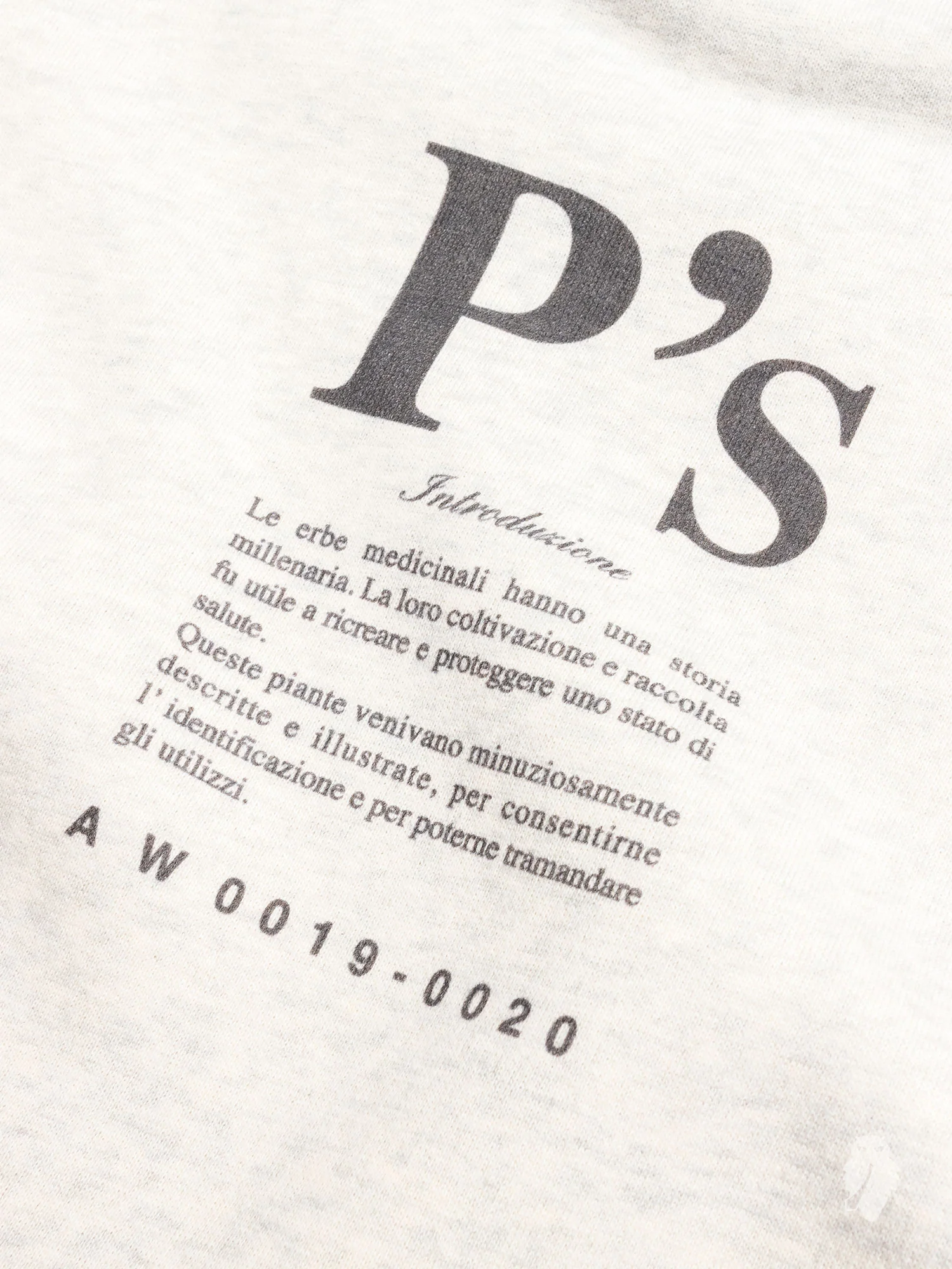 "Calendula Embroidery" Crewneck Sweater in White Melange - Image 9