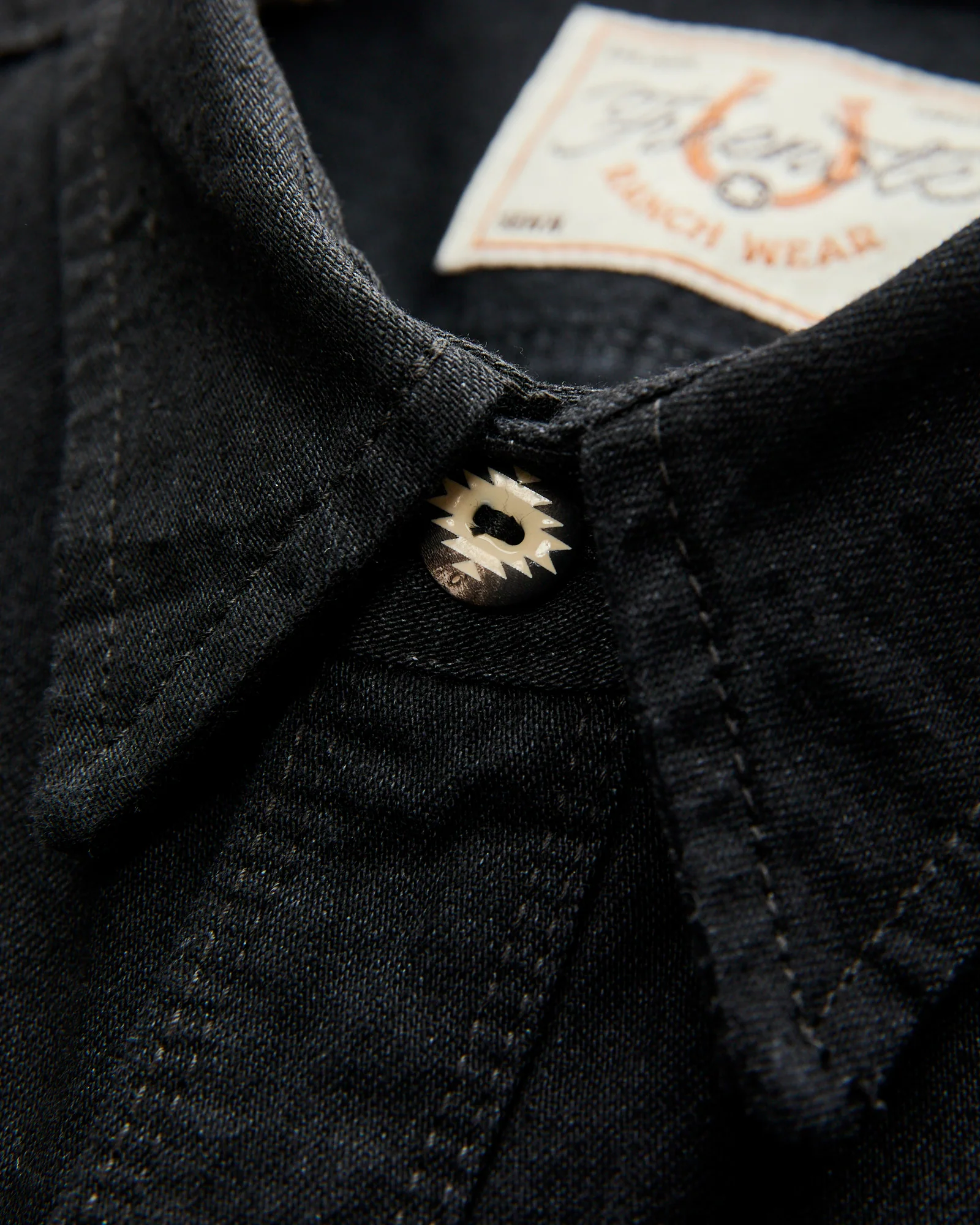 Calico Western Shirt in Black Denim - Image 4