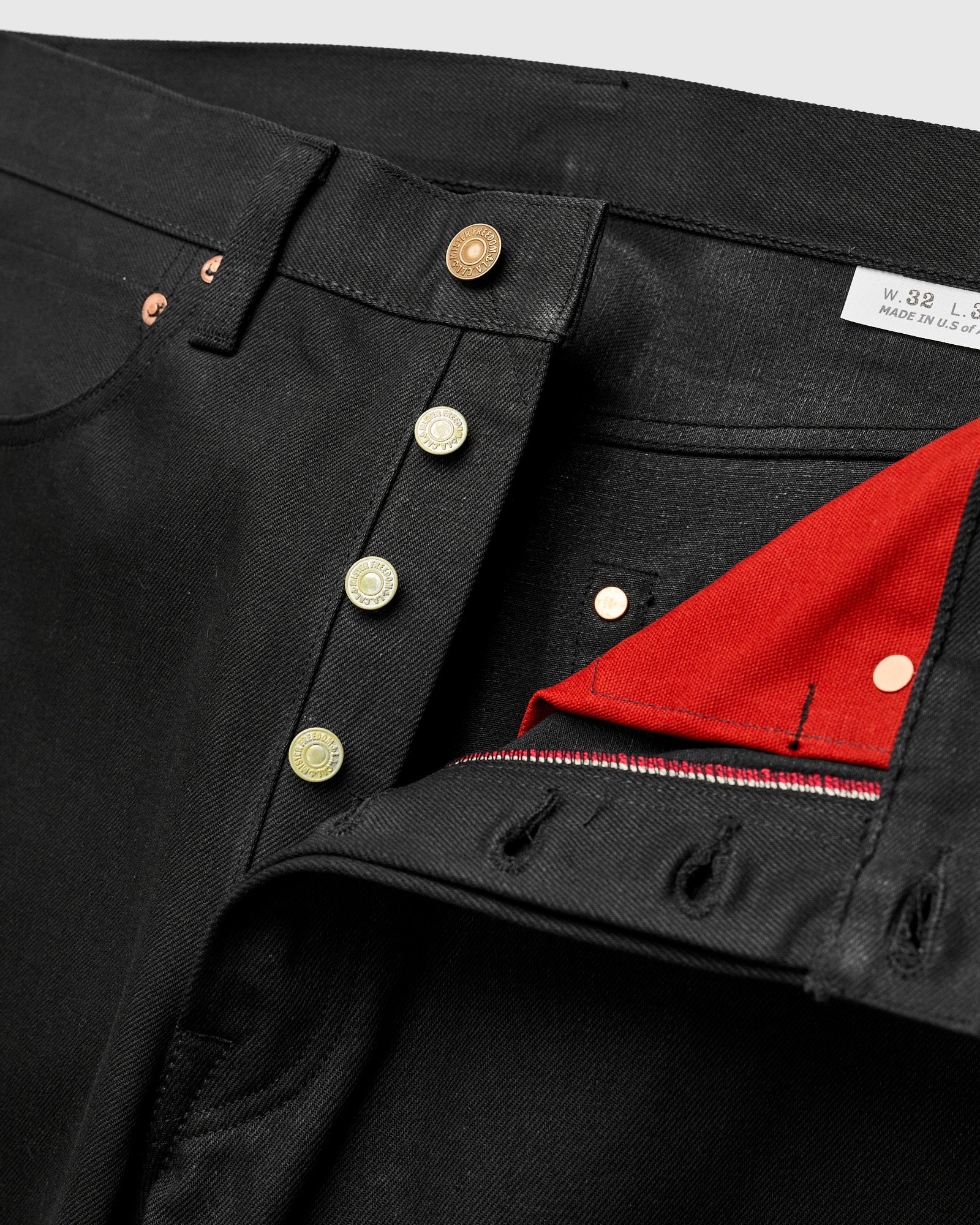 Lot 64 "Vidalia Mills" 14oz Black Selvedge Denim - Classic Tapered Fit - Image 10