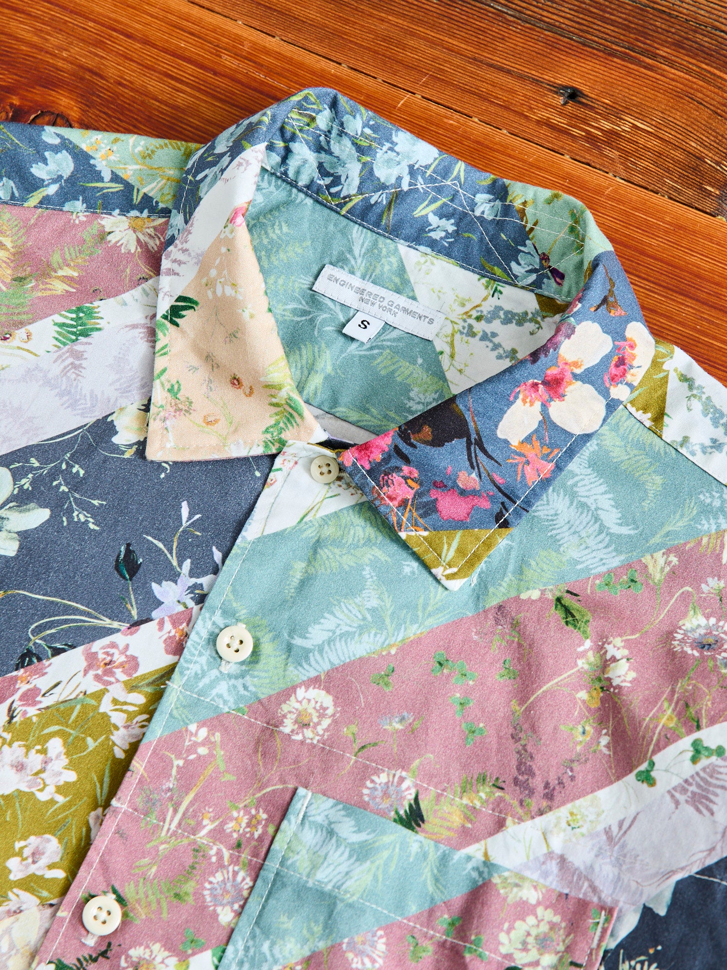 Camp Shirt in Navy Diagonal Print - Image 3