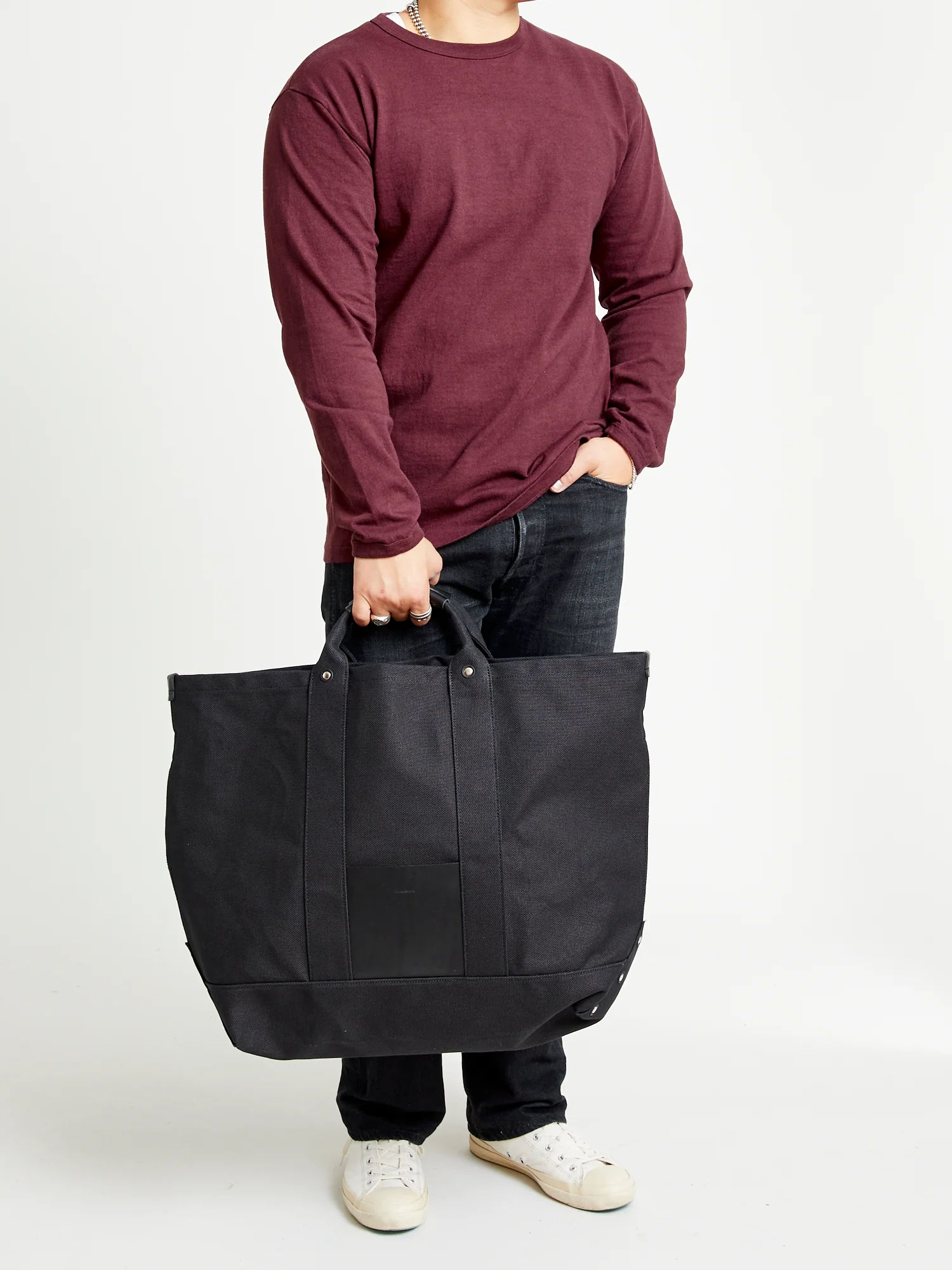 Campus Big Tote Bag in Black - Image 12