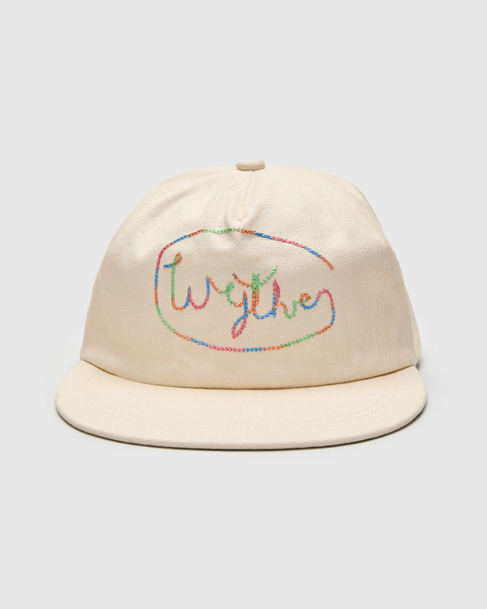Chainstitch Canvas Ranch Hat in Cream - Image 3