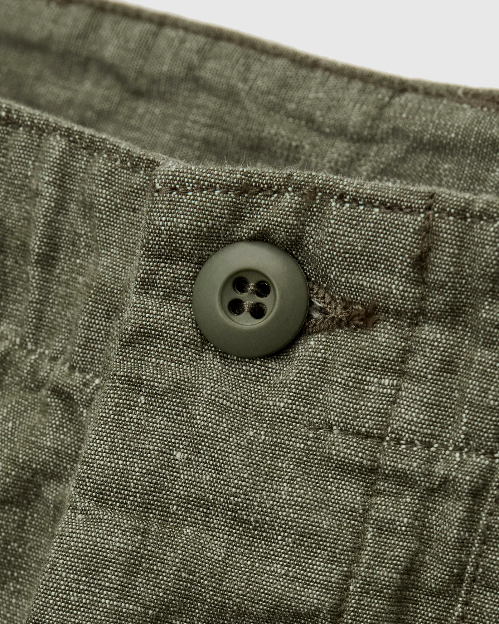 Chambray Straight Fatigue Pants in Dusty Olive - Image 5