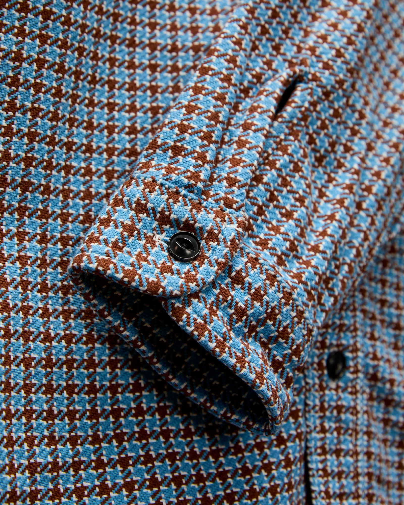 "Cheese Indigo" Heavyweight Flannel Shirt in Light Blue - Image 6