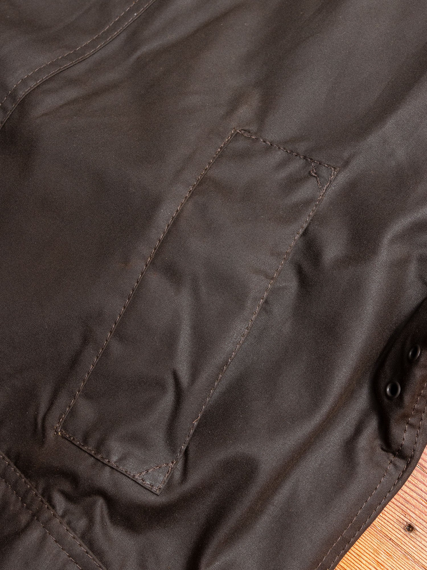 "Classic Bedale" Wax Jacket in Olive - Image 6