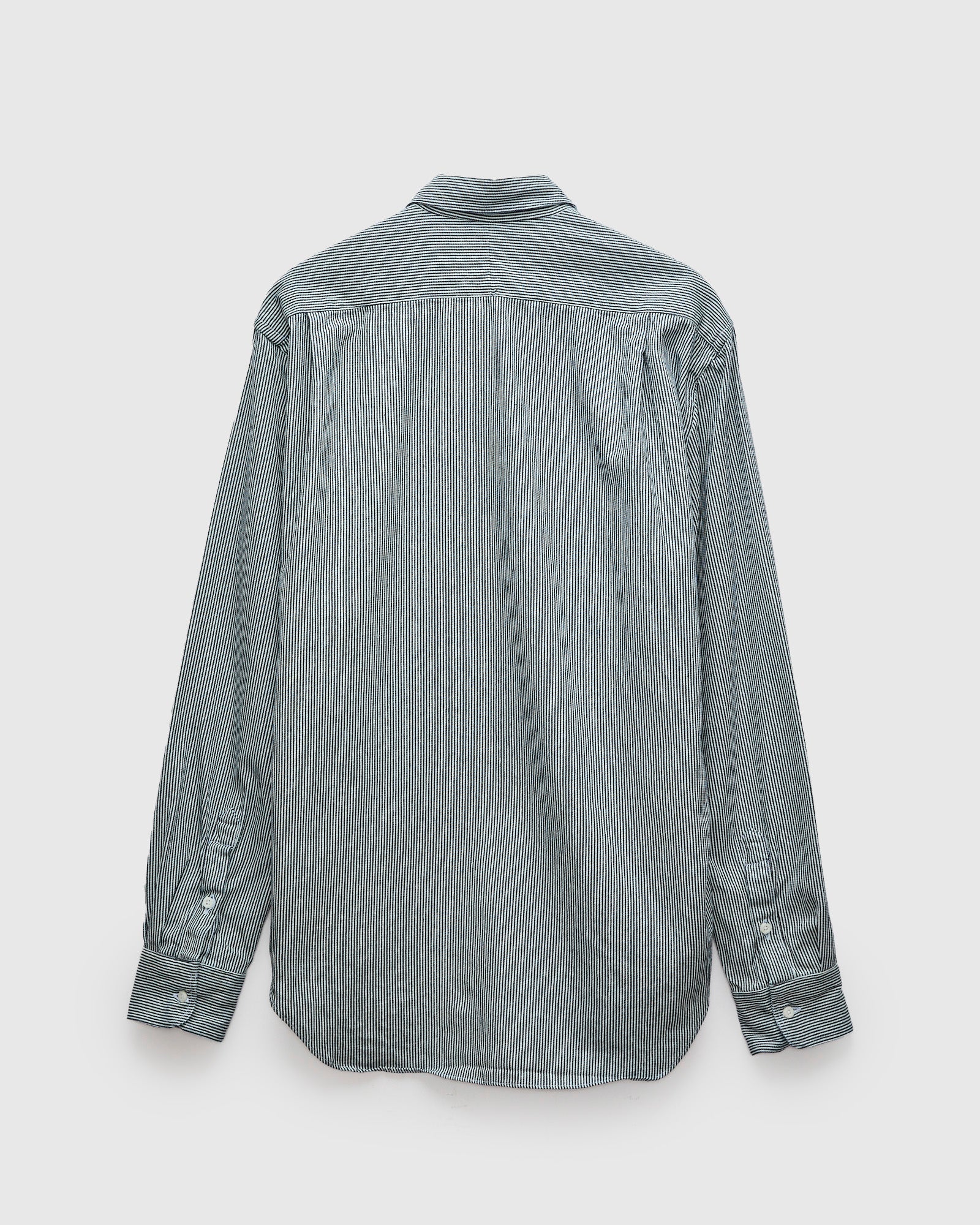 Hickory Stripe Denim Workshirt in Blue Stripe - Image 2