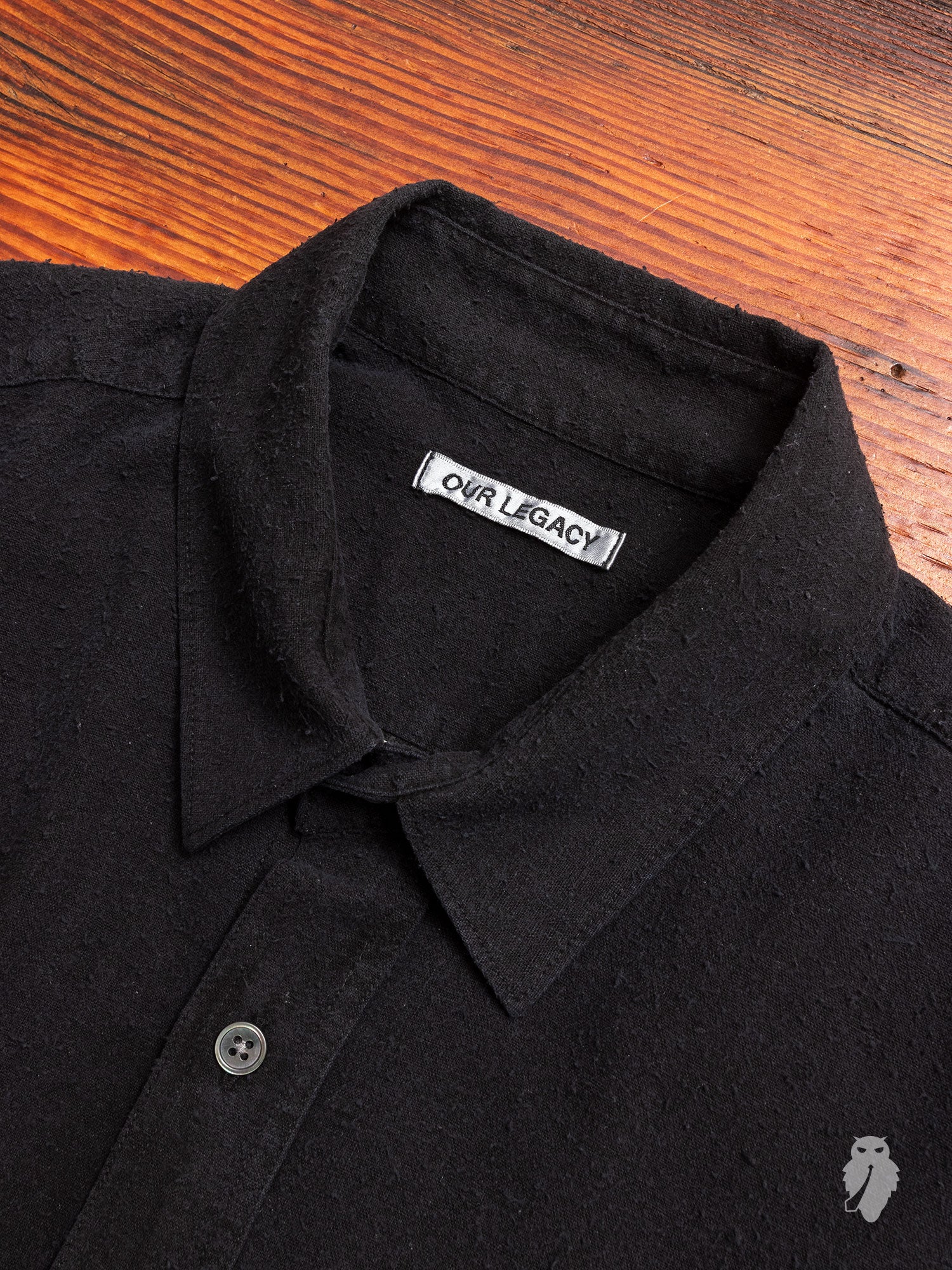 Classic Shirt in Black Silk - Image 3