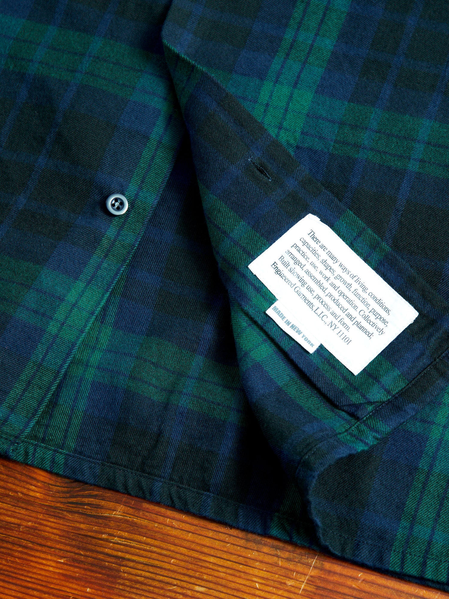 Classic Shirt in Blackwatch Cotton Flannel - Image 7